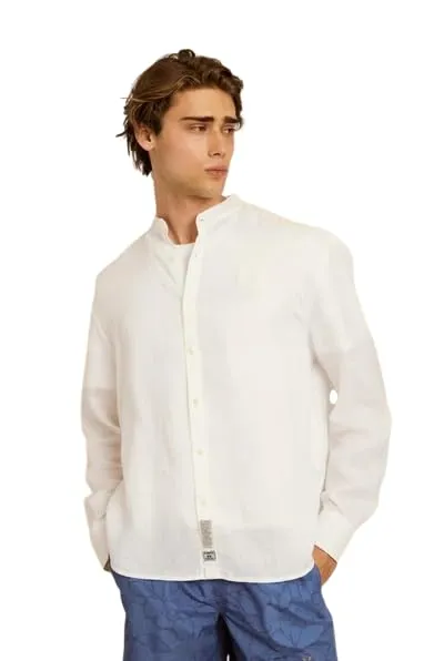 La Martina MCC035 TL144 camicia coreana lino