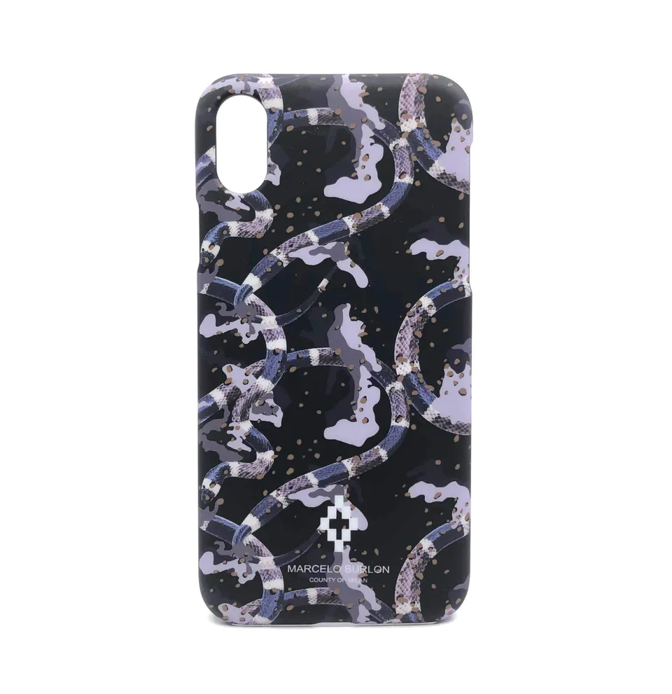 Marcelo Burlon Snake Camo iPhone X/XS cover rigida slim