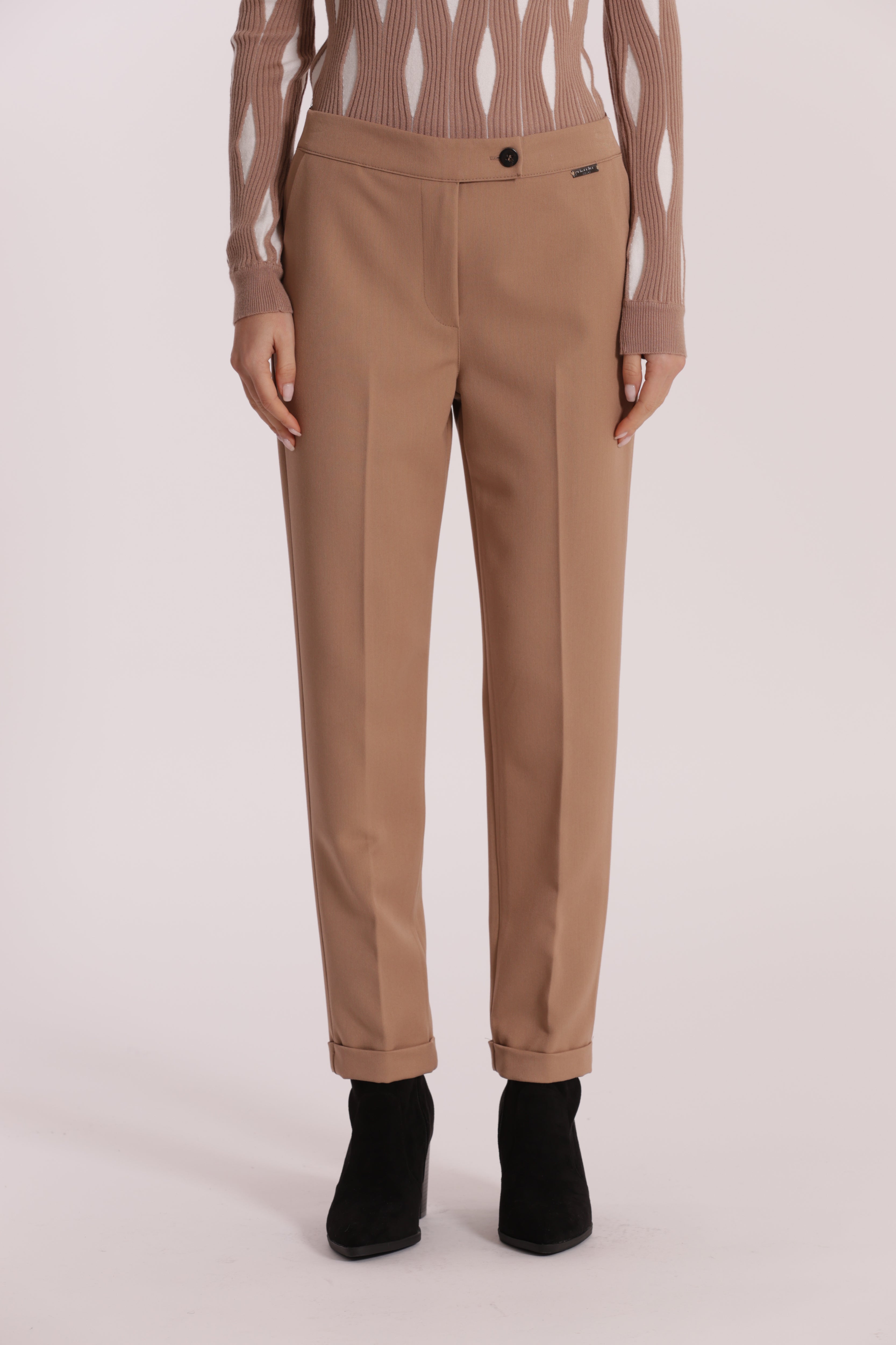 Mimi Mua Pantalone Sigaretta Polyviscosa Nero