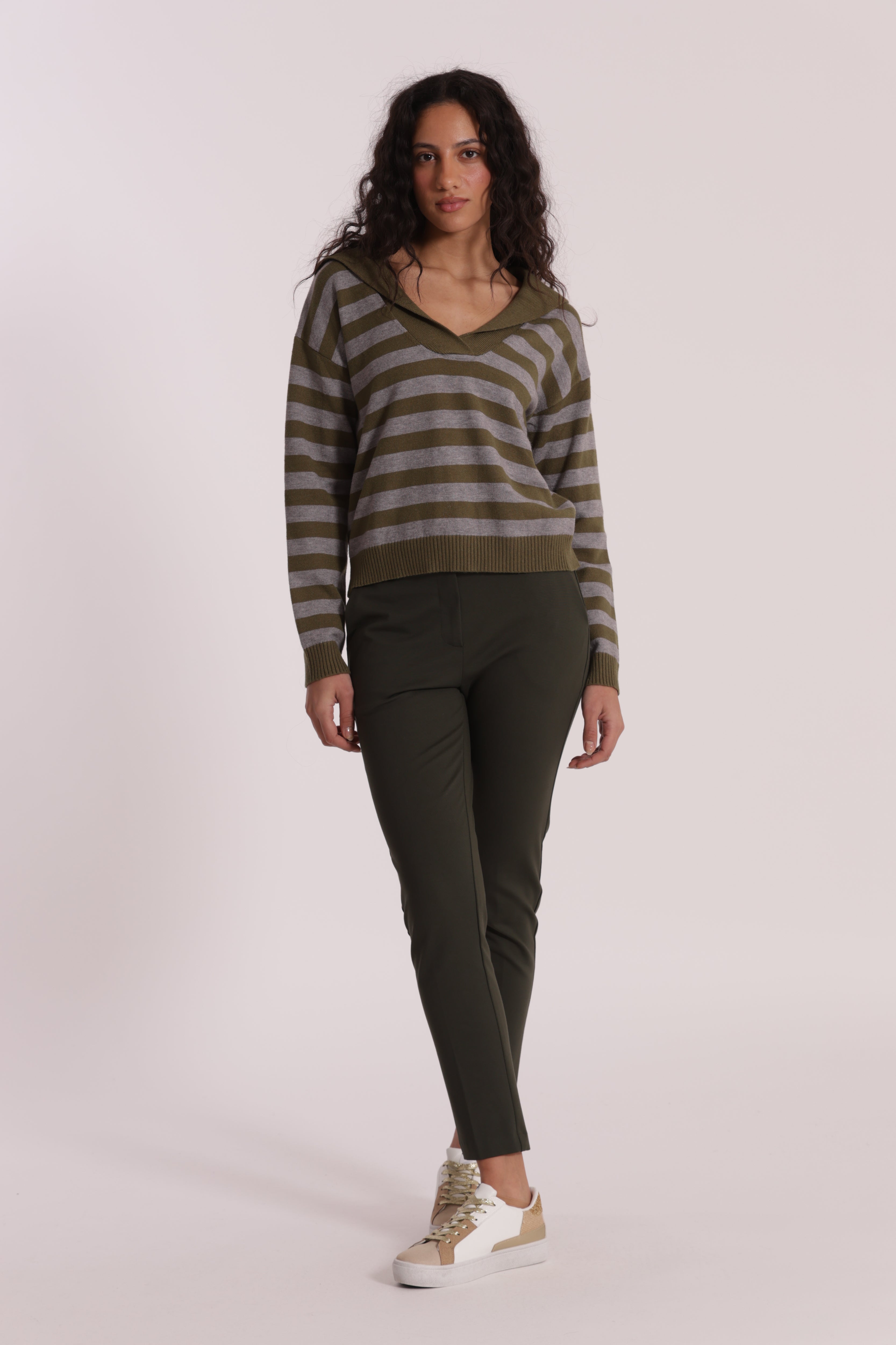 Mimi Mua Sigaretta Punto Milano pantalone nero elasticizzato