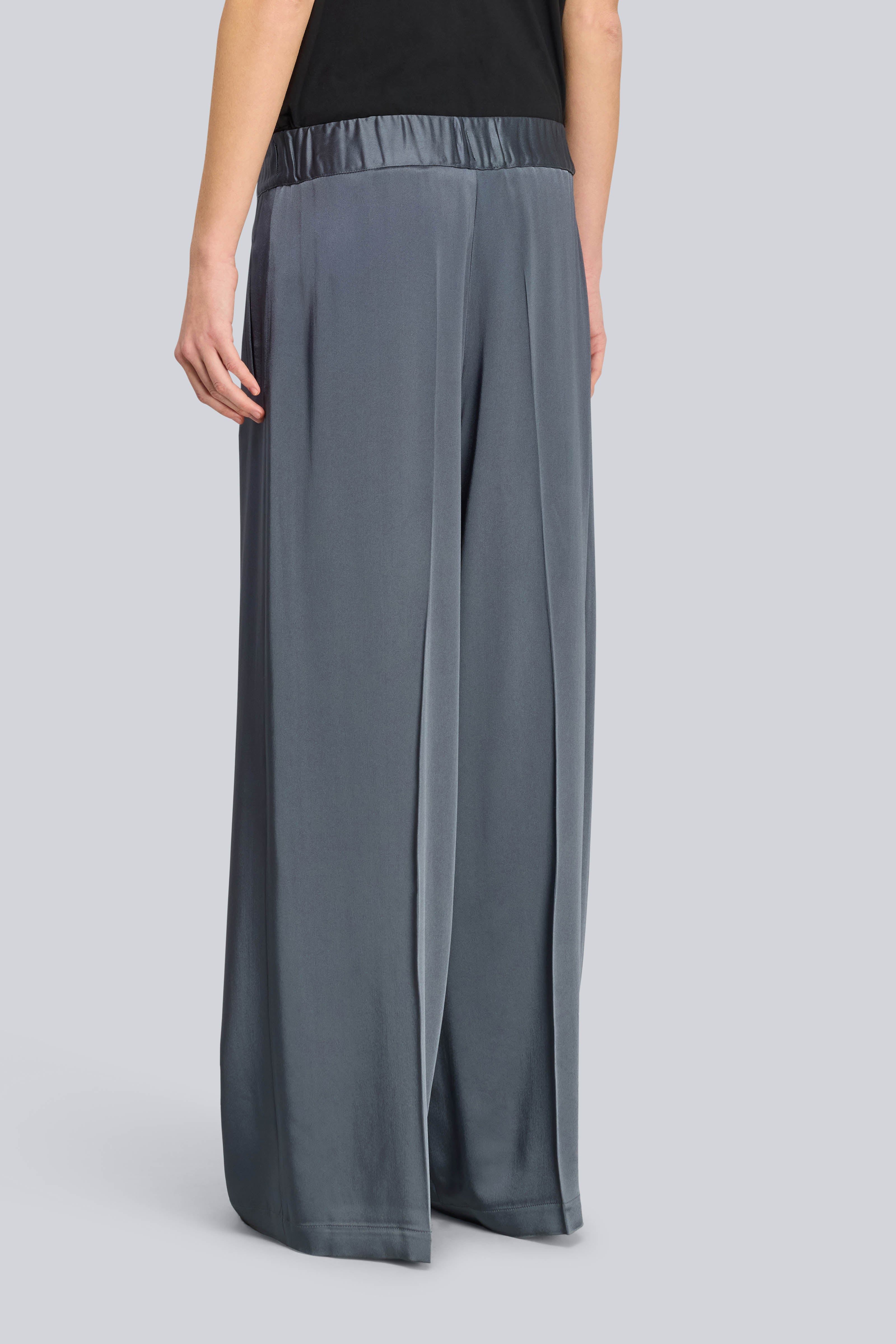 Semicouture Jhonny S6WM31 pantalone palazzo blu notte