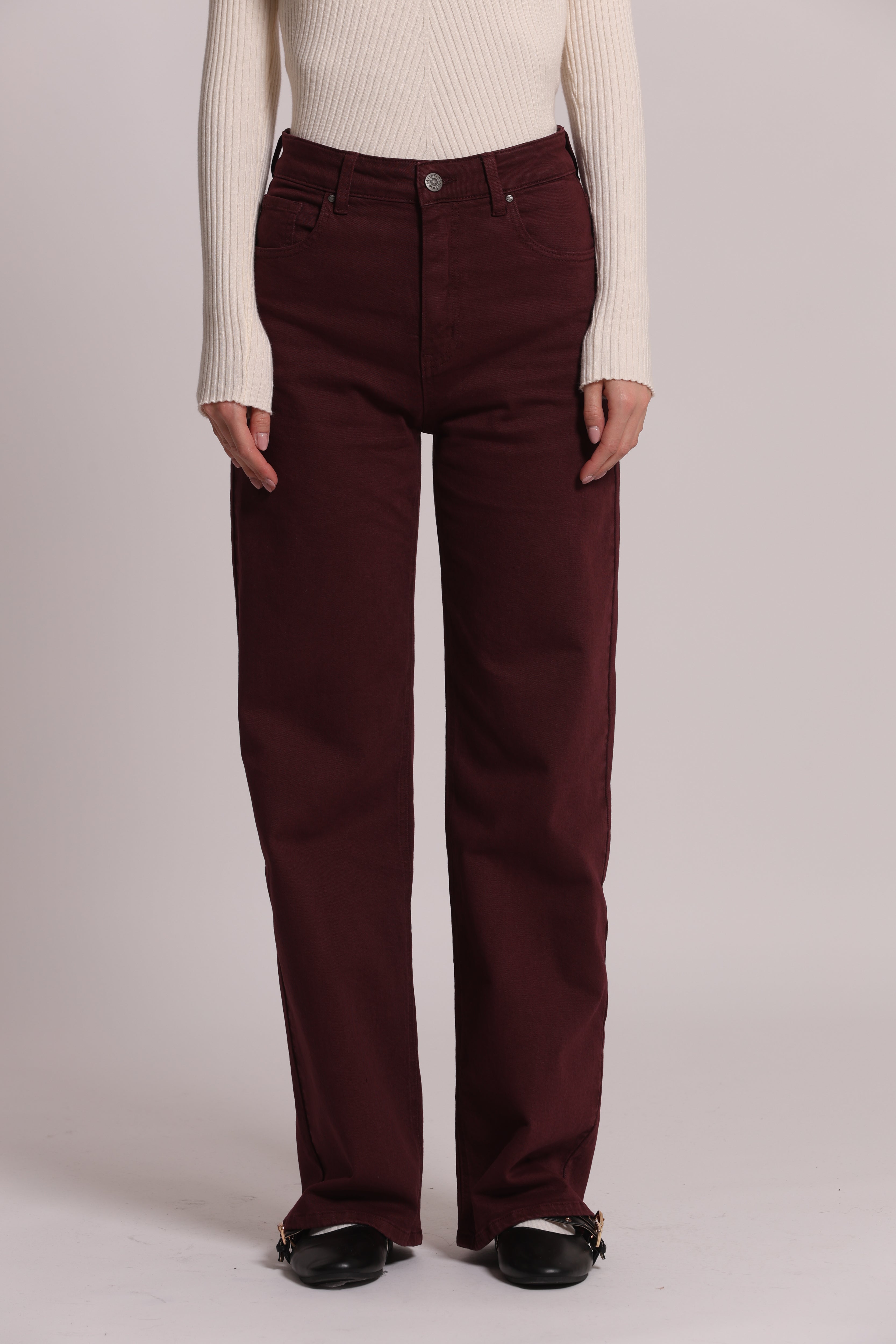 Mimi Mua Jeans Palazzo Colorato Cammello
