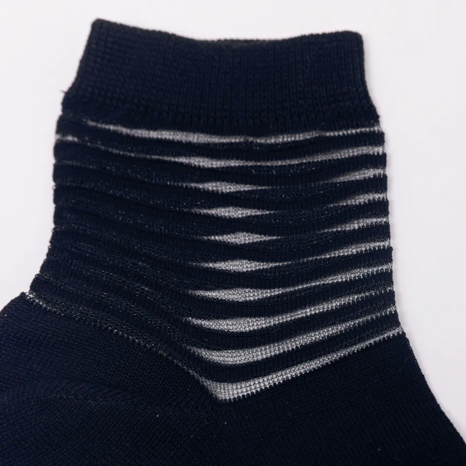 Mimi Mua calzini a righe blu misto cotone