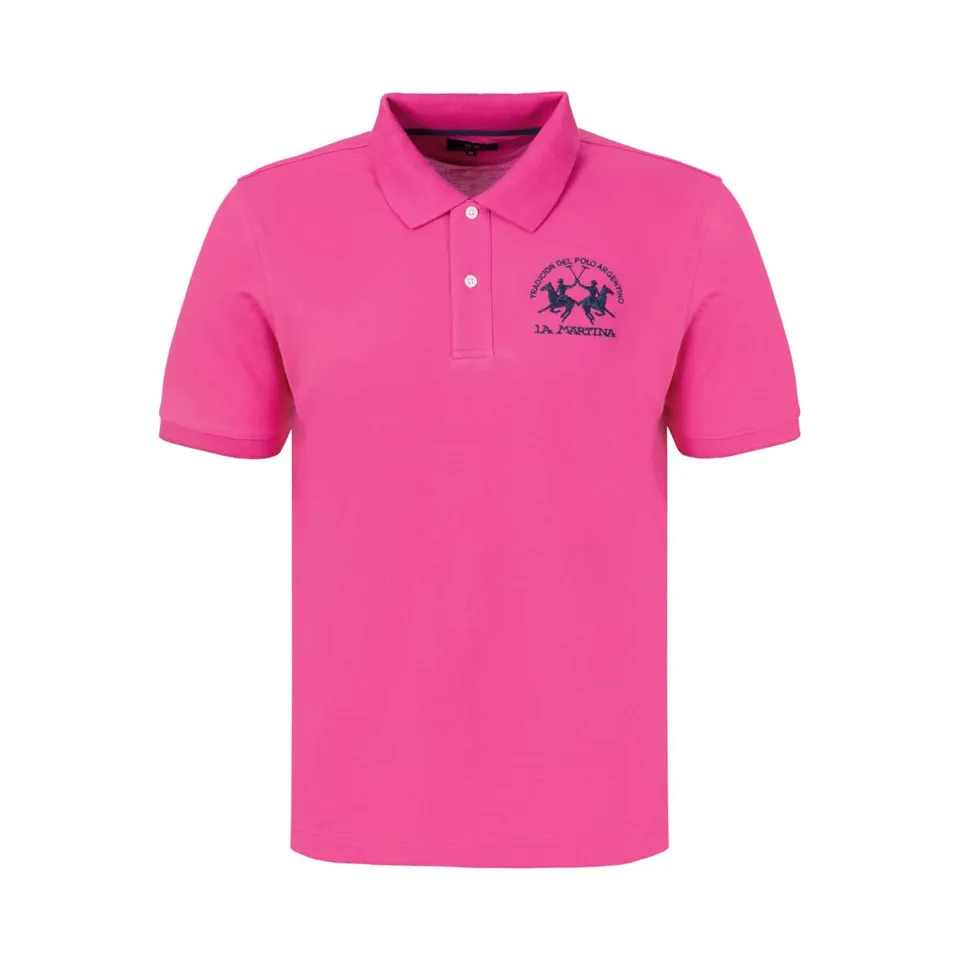 La Martina MCP001 PK001 polo uomo rosa cotone