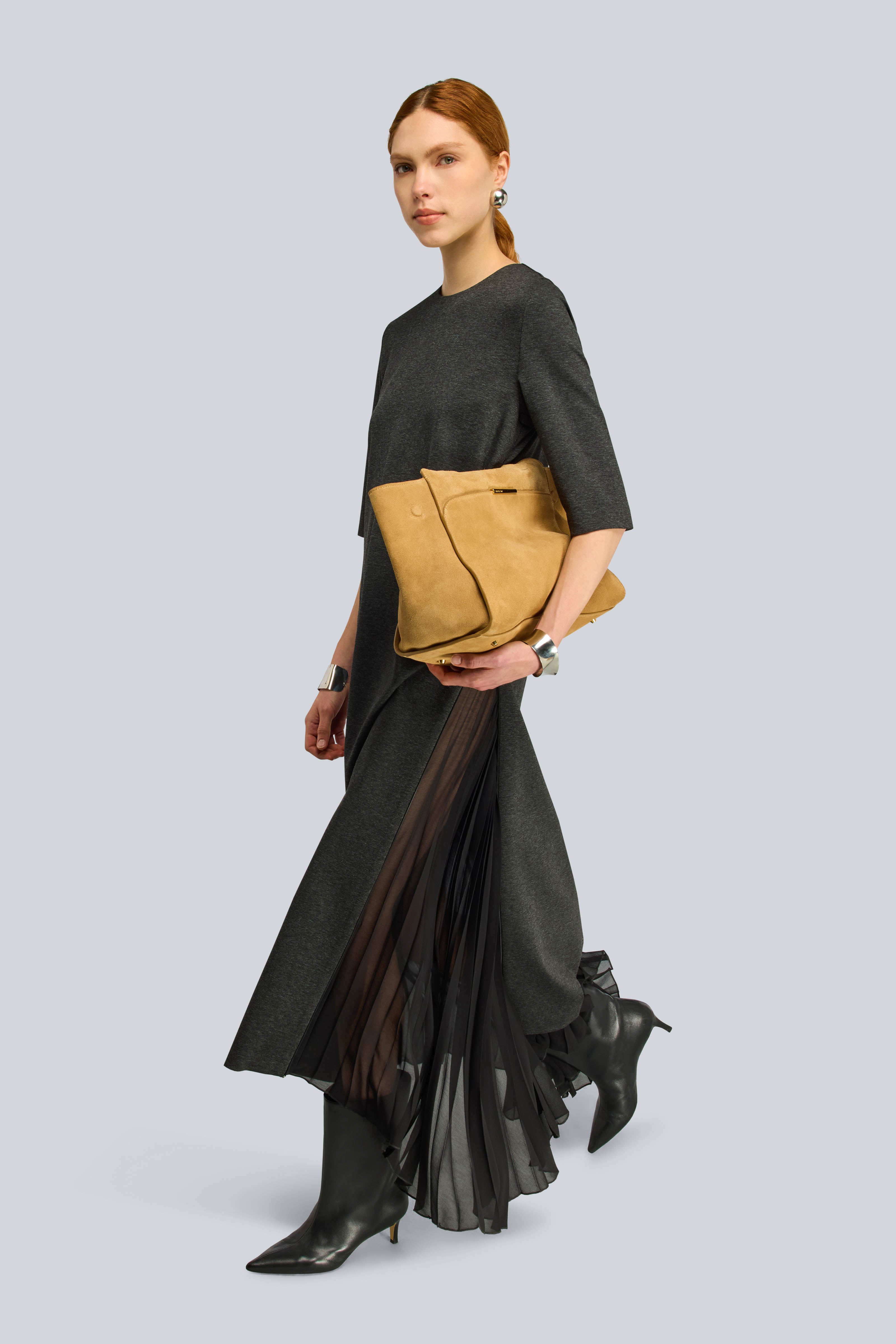 Semicouture Tammy abito punto Milano antracite ampio