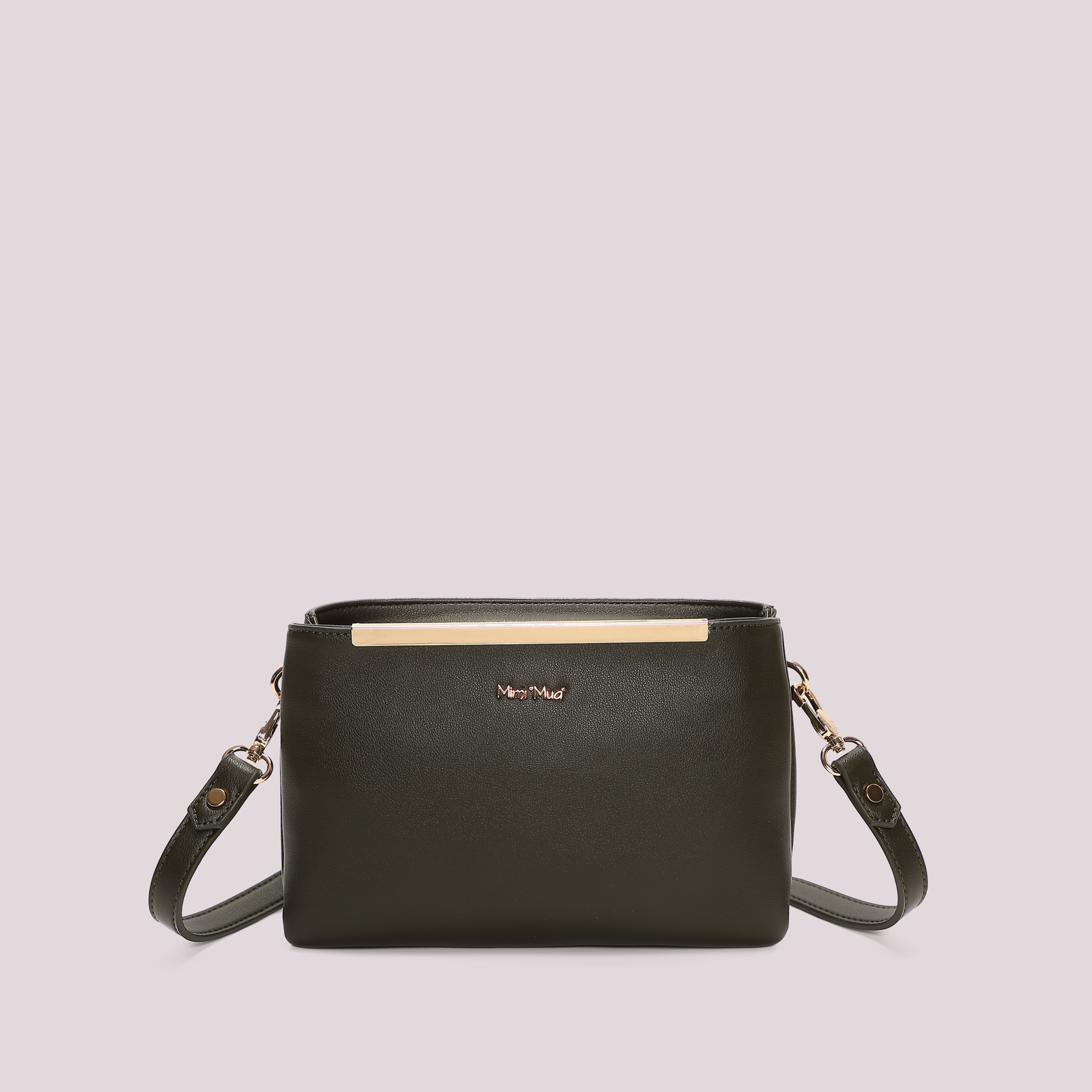 Mimi Mua Dettaglio Dorato Tracolla Nera 25 cm
