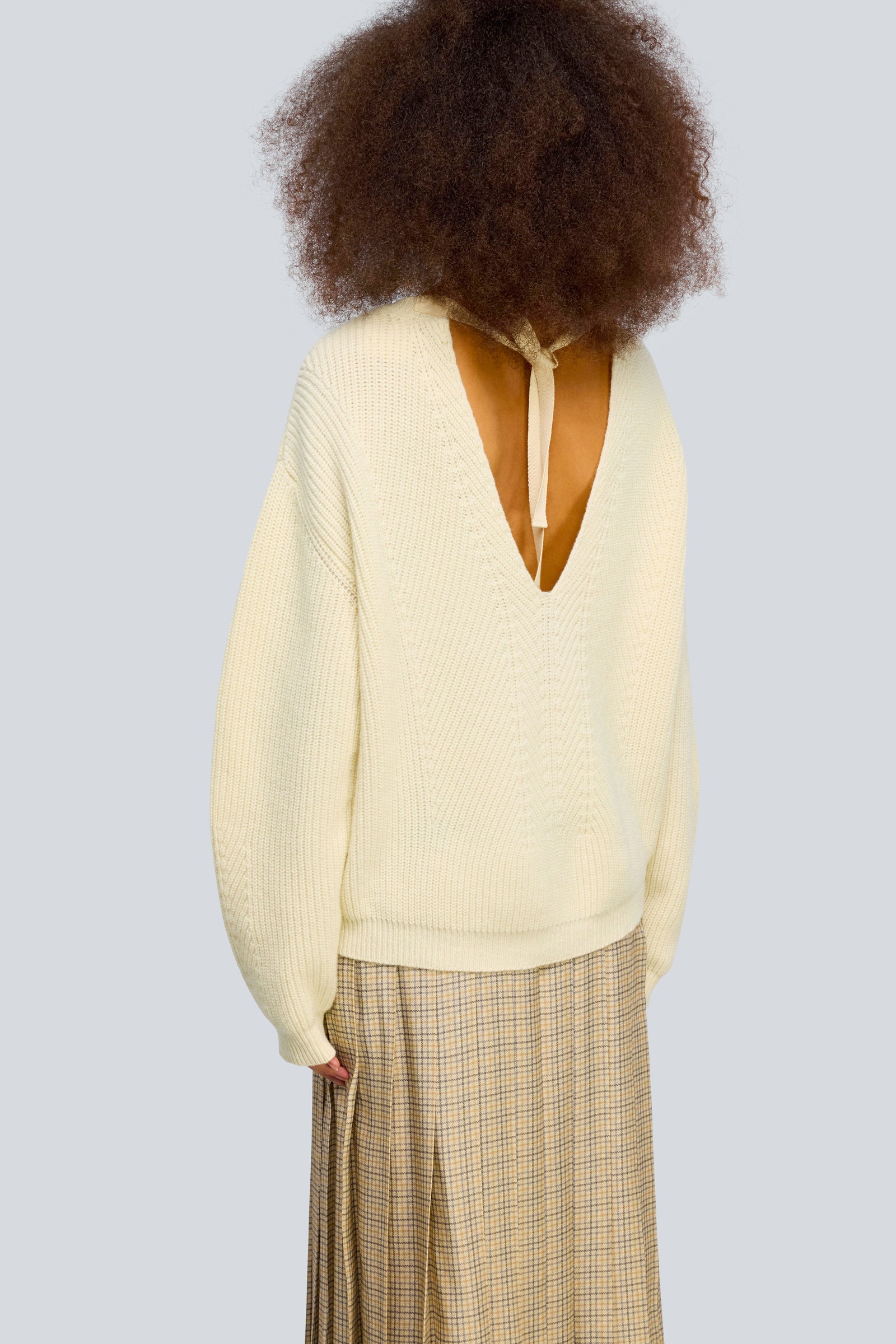 Semicouture Katie maglia merinos burro girocollo
