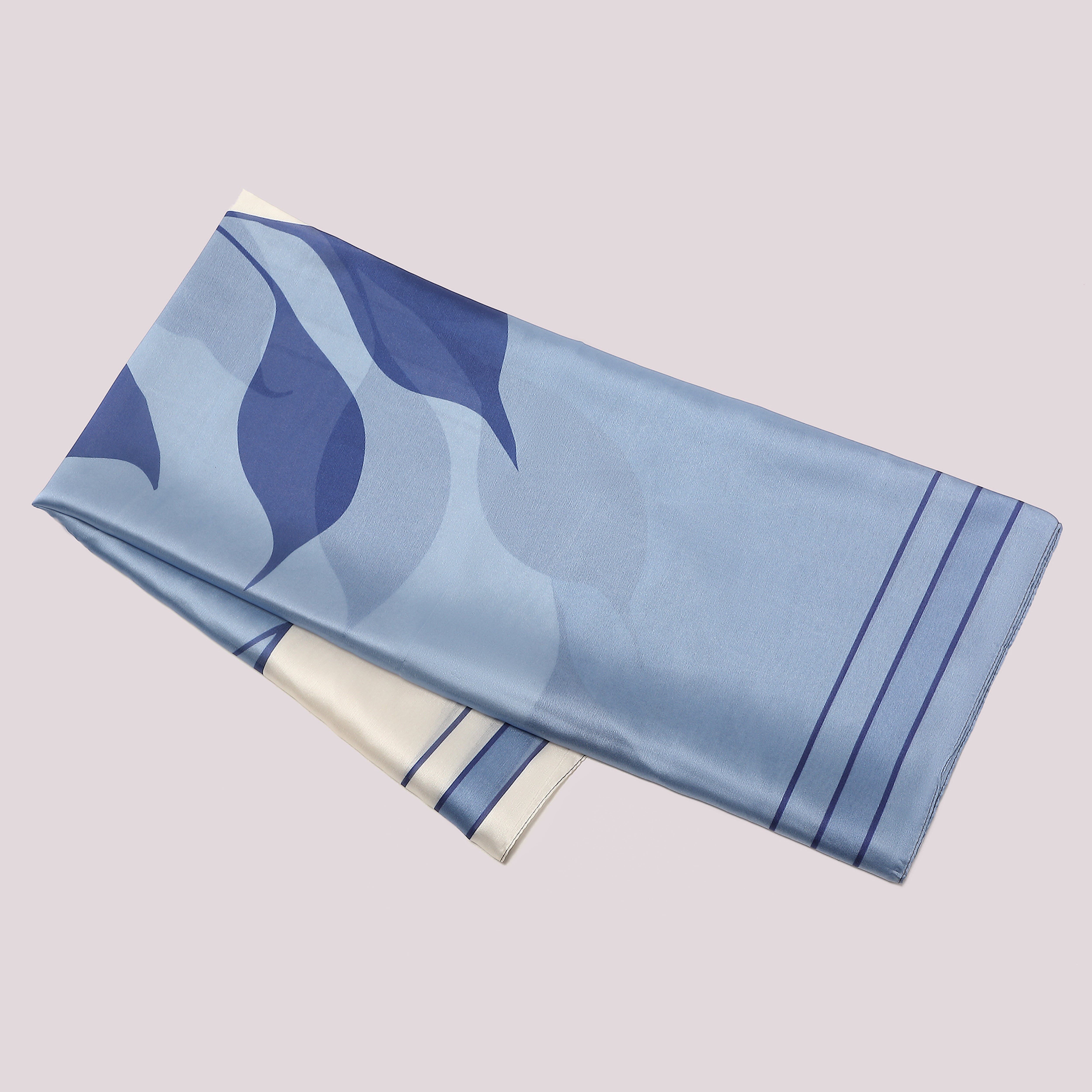 Mimi Mua Foulard Foglia Obliqua 90x90 Nero