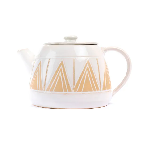 On Earth Cooperative Collection Himalaya teiera gres bianco 14 cm