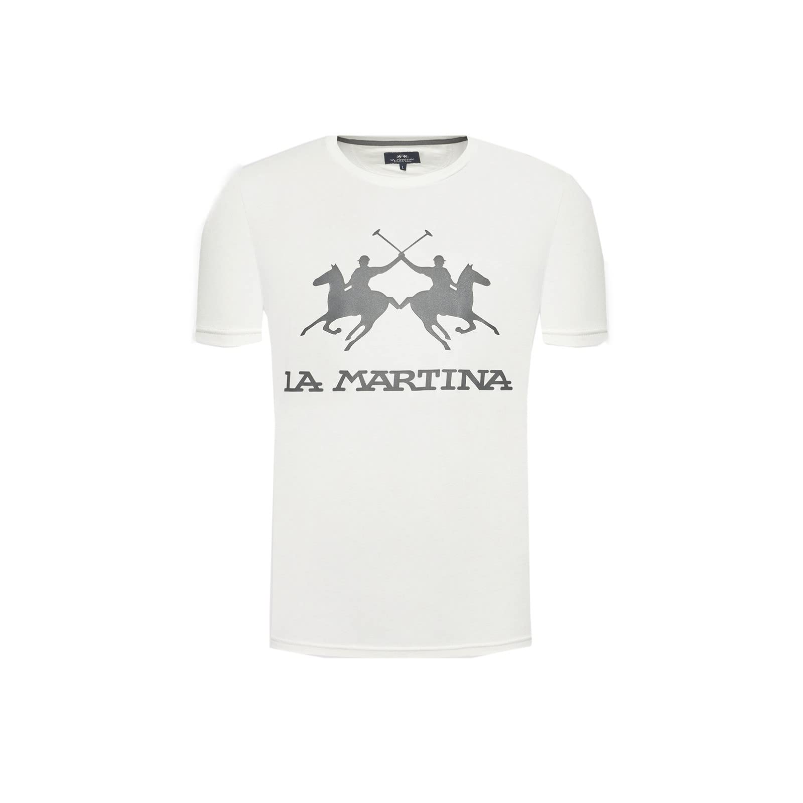 La Martina CCMR05 JS206 T-Shirt Uomo Off White Cotone