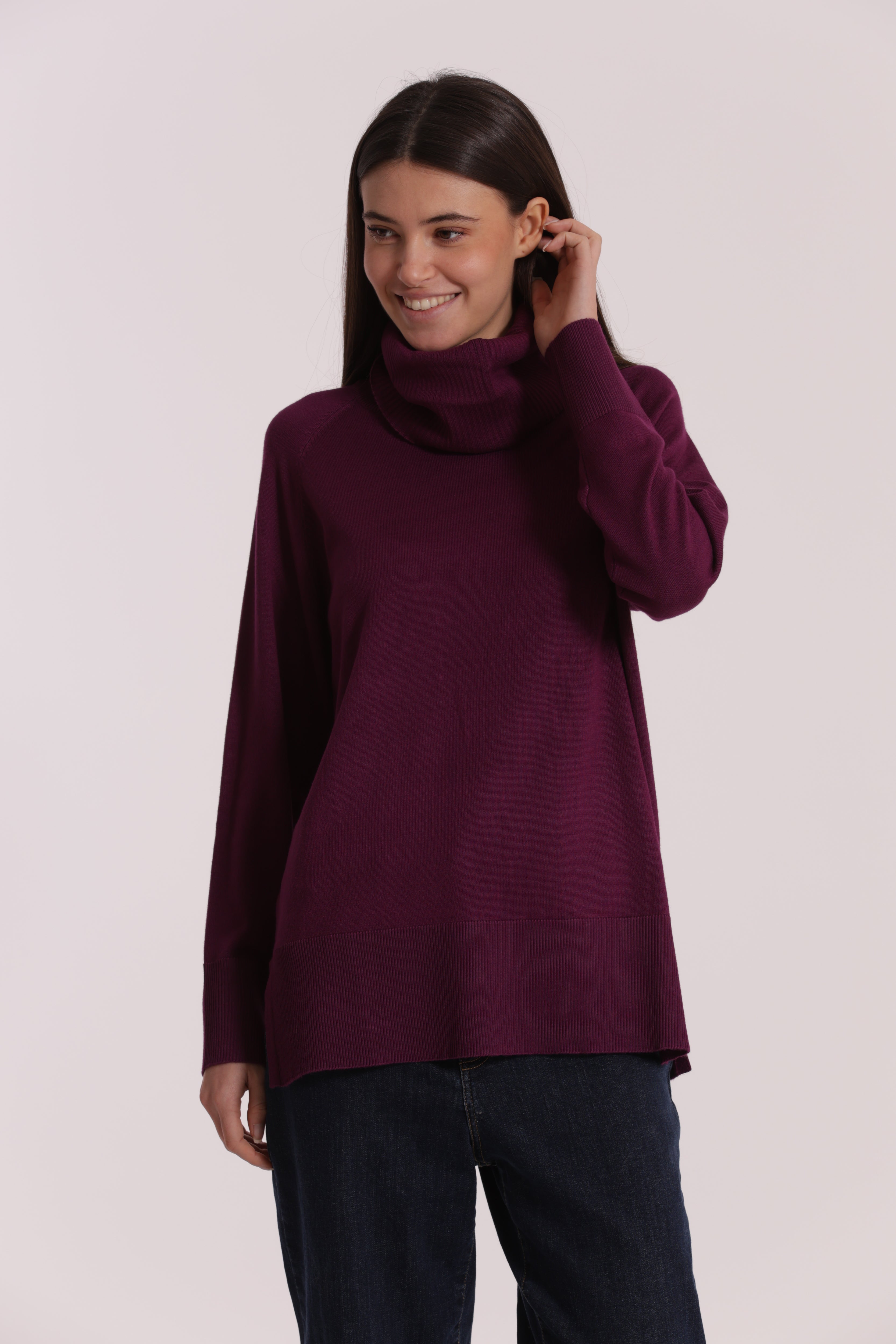 Mimi Mua Spacchi Laterali maglia nera over