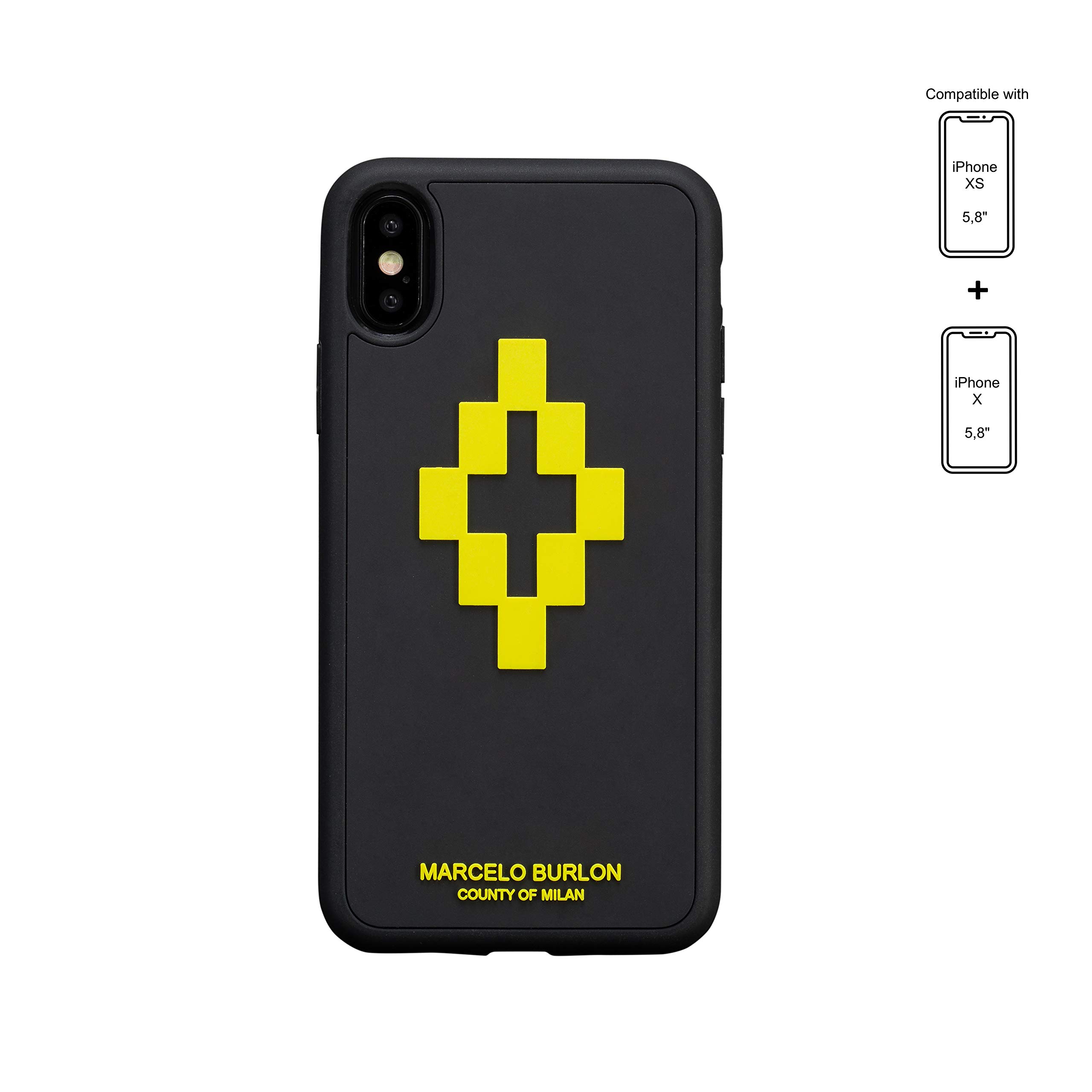 Marcelo Burlon iPhone XS/X custodia ultra protettiva vetro 9H