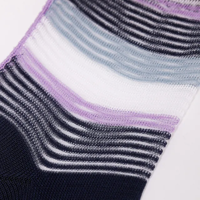 Mimi Mua a Righe Blu Lilla Calzini Misto cotone elasticizzato