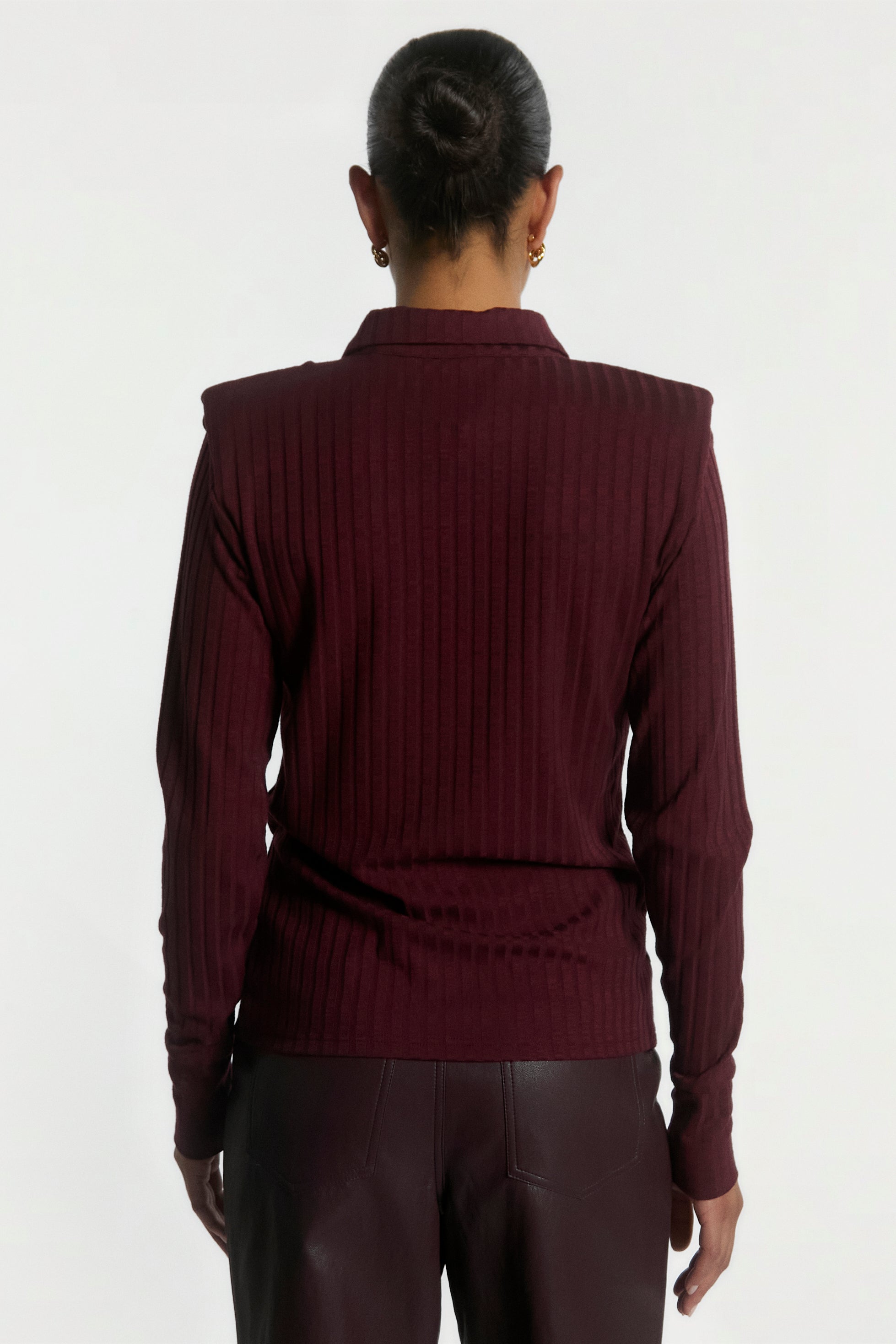 Aaiko Vigo top bordeaux coste collo classico