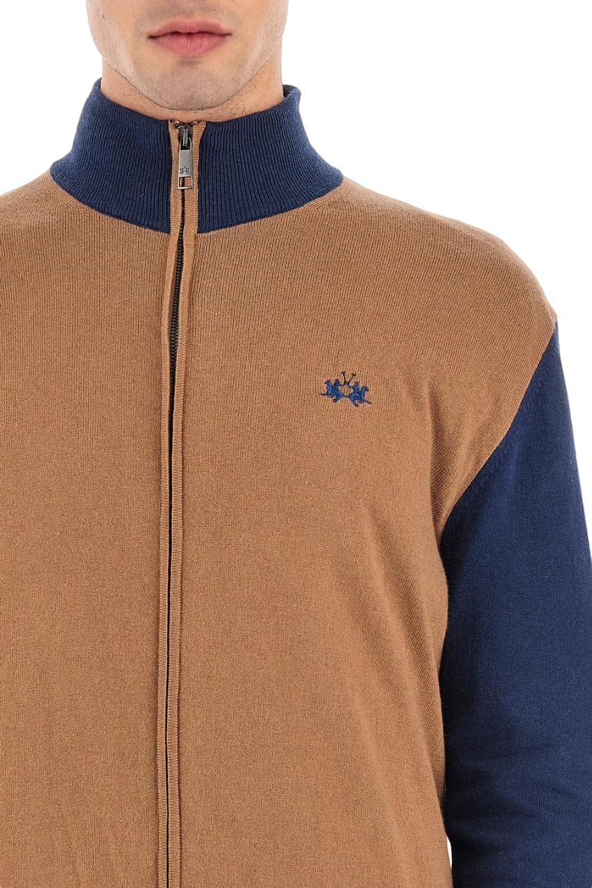 La Martina Wadleigh felpa full zip uomo blu beige M
