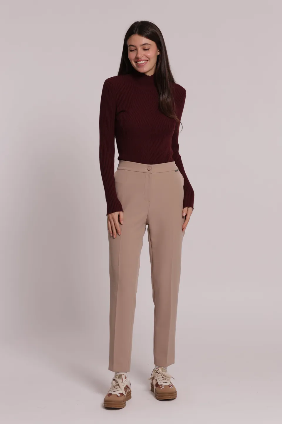 Mimi Mua Pantalone Sigaretta Tecnico Nero