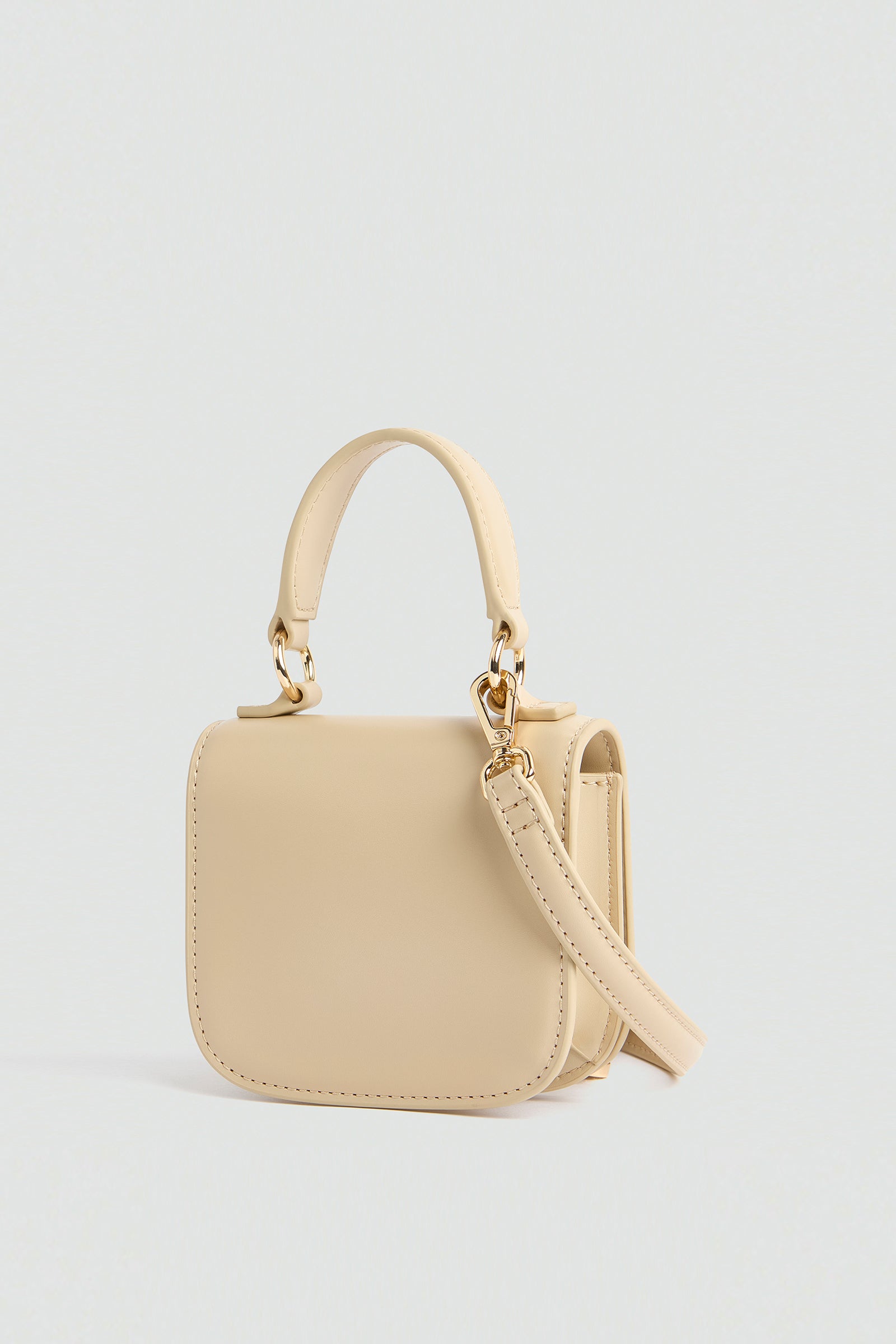 Semicouture Afrodite mini bag camel tracolla oro
