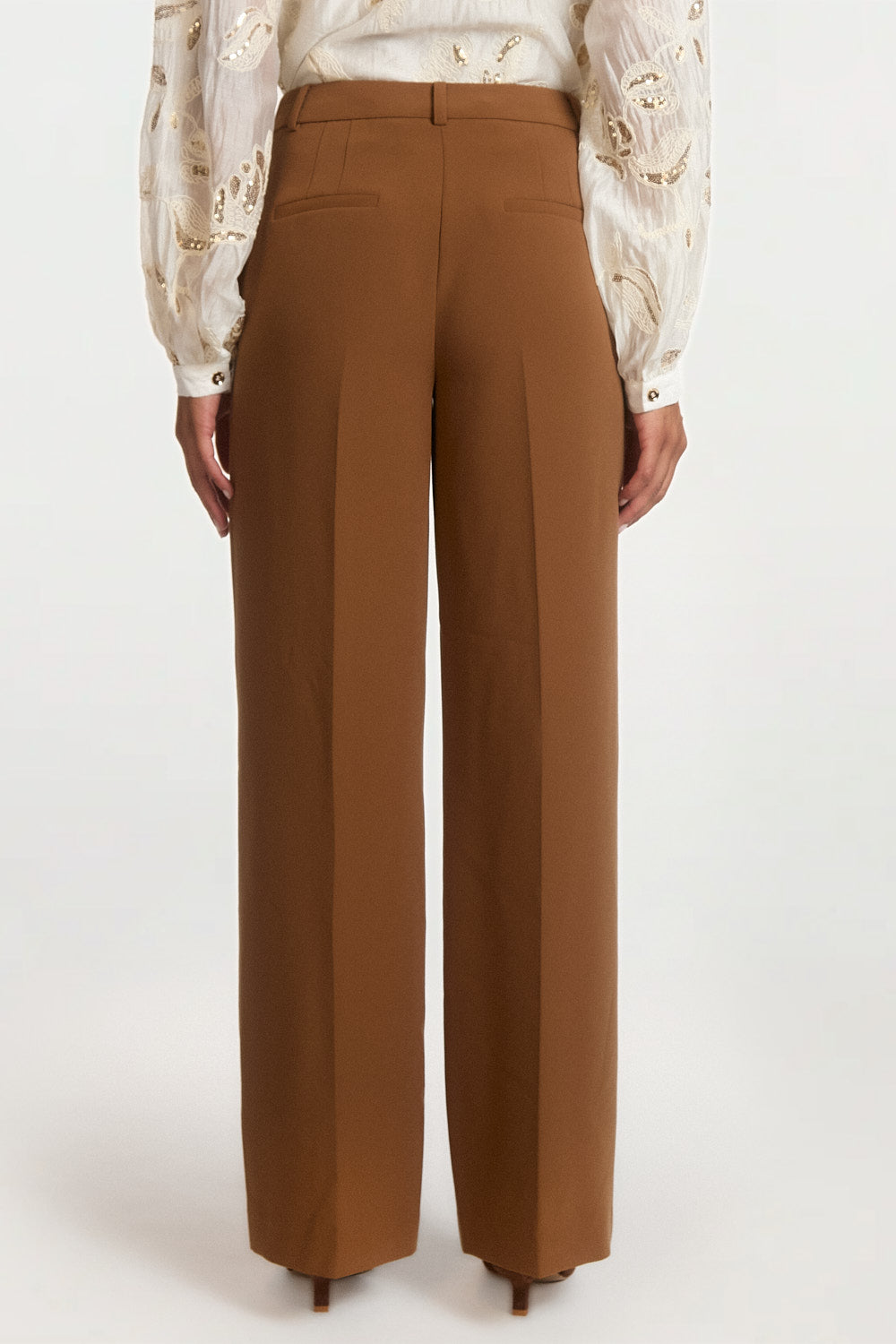 Aaiko Lumiere pantaloni marroni brown sugar palazzo