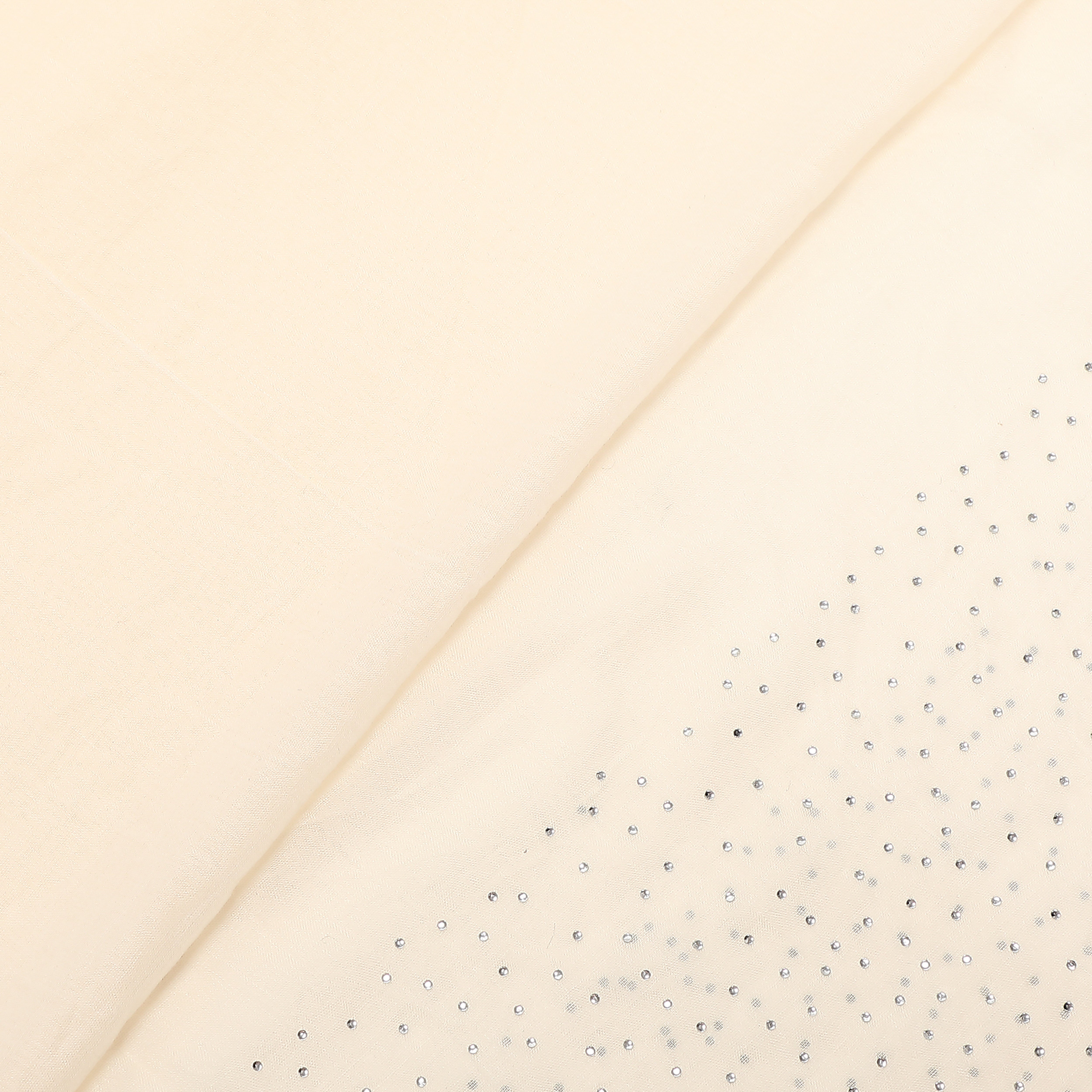 Mimi Mua Tinta Unita foulard panna con strass