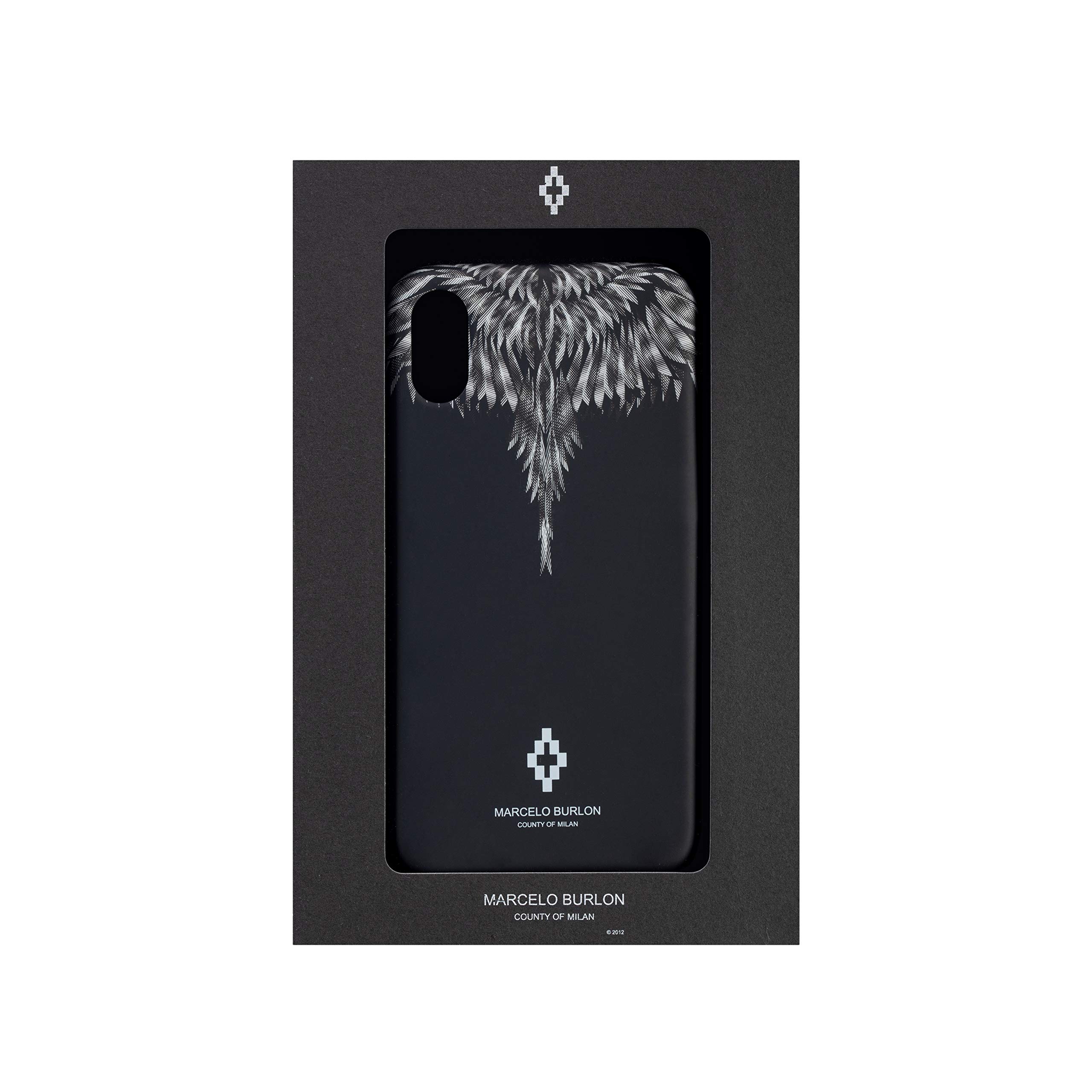Marcelo Burlon County of Milan cover iPhone X XS rigida vetro 9H