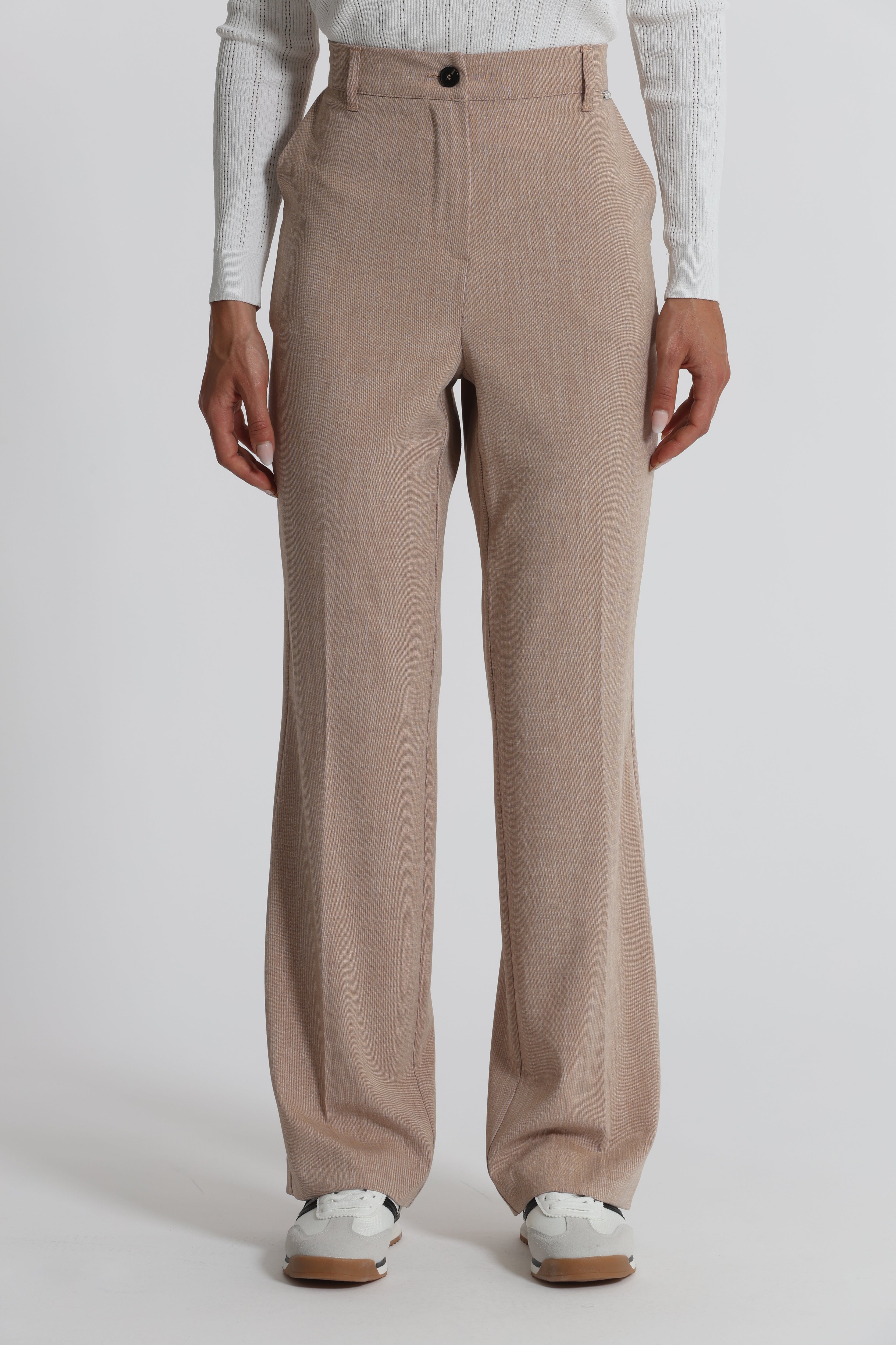 Mimi Mua Pantalone Palazzo Beige