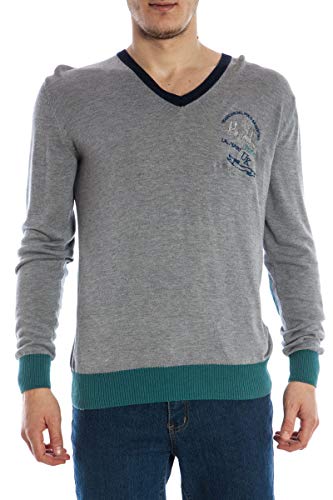 La Martina maglia 02M529 grigia XL girocollo cotone