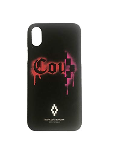 Marcelo Burlon Half cover iPhone X/XS soft touch nera