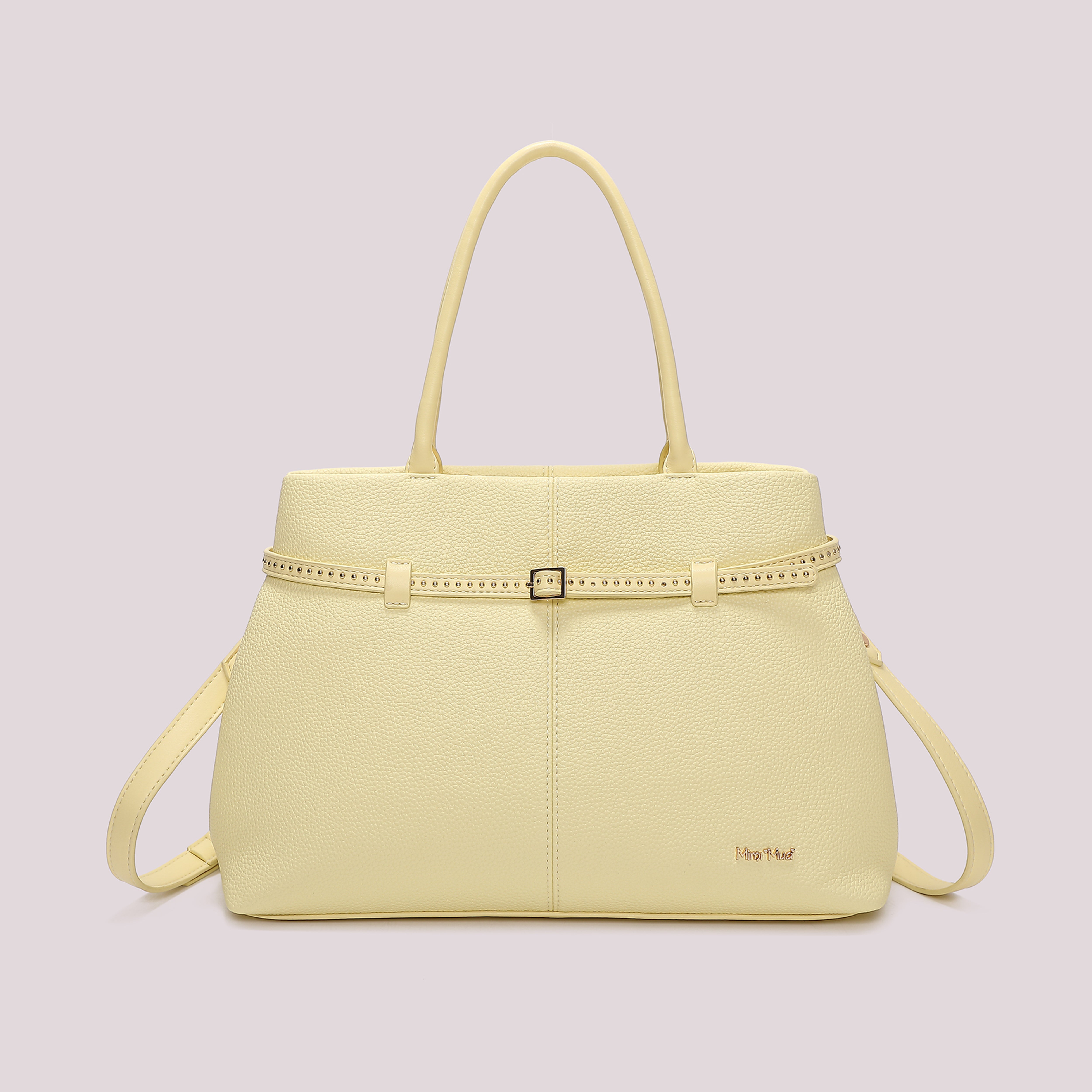 Mimi Mua Borsa Shopping Cinturino Bianco Similpelle