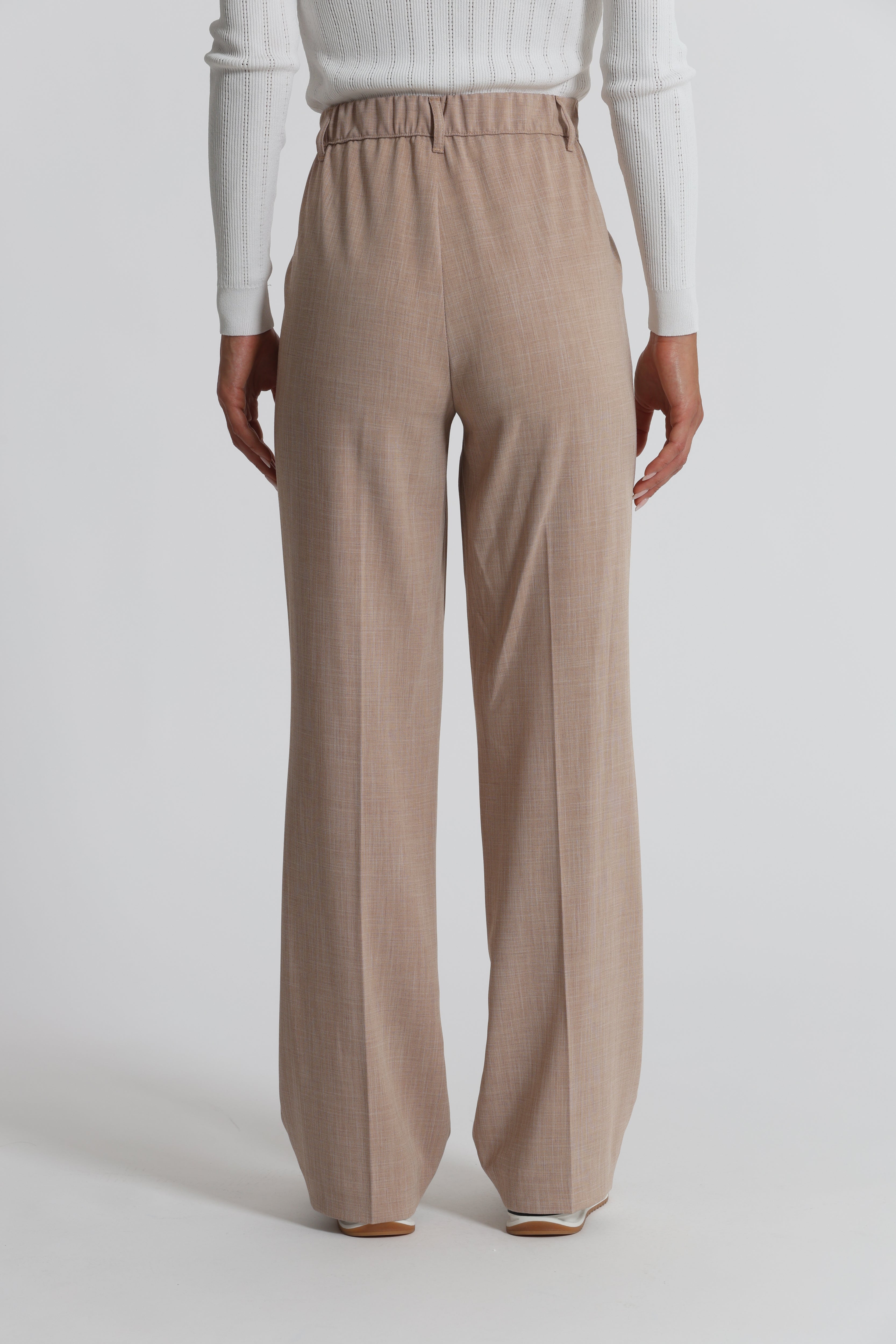 Mimi Mua Pantalone Palazzo Beige