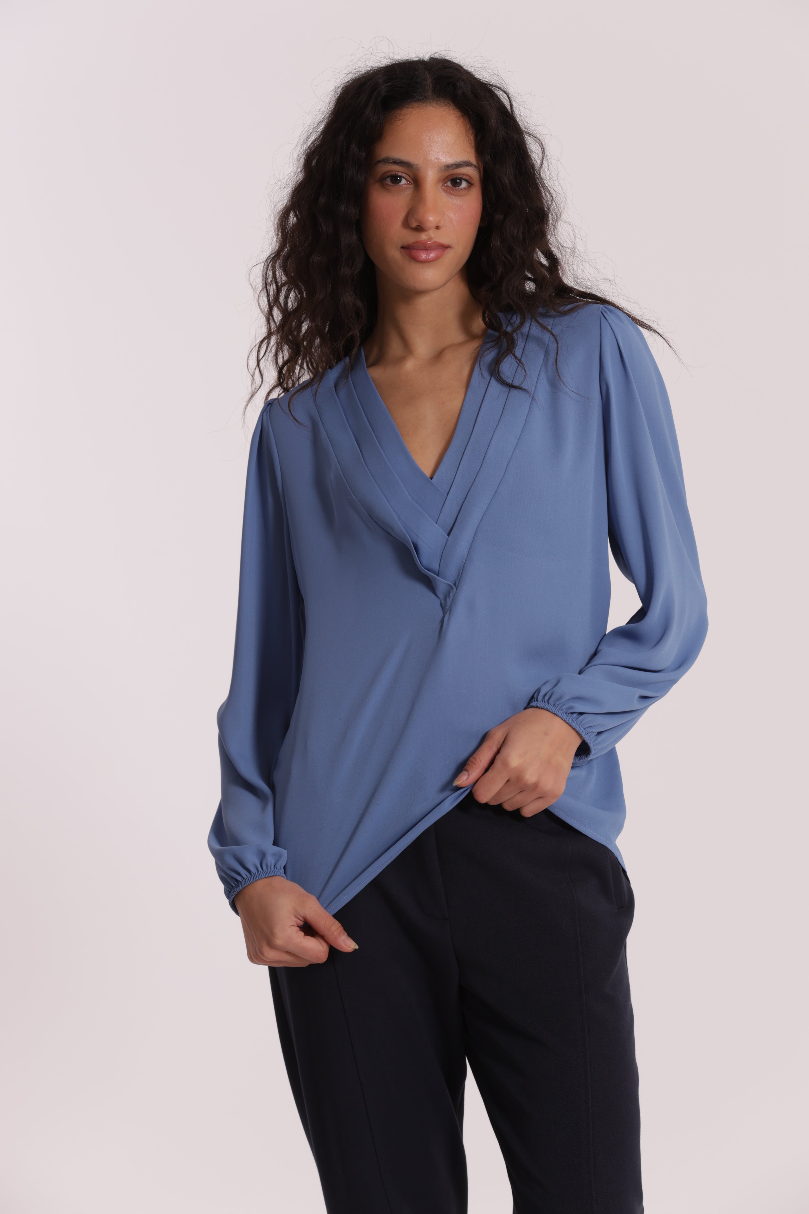 Mimi Mua Blusa Scollo a V Dettaglio Collo blusa