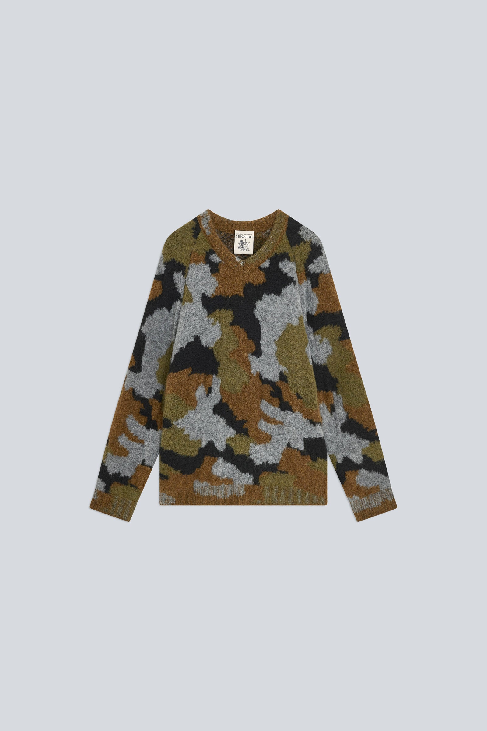 SEMICOUTURE Adrianne Y6WF25 maglia jacquard mimetico