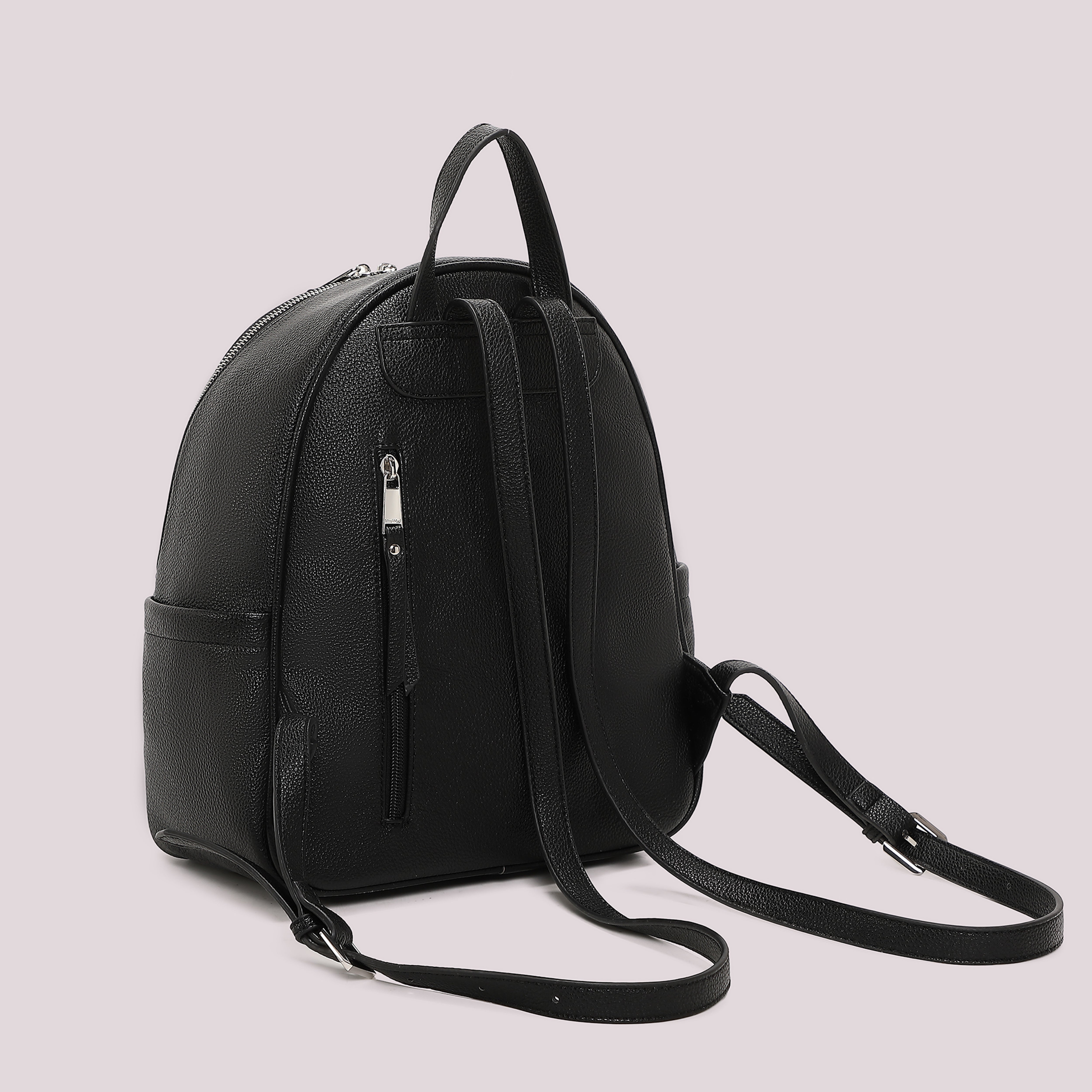 Mimi Mua Zaino Borchie Occhielli zaino ecopelle nero 33cm