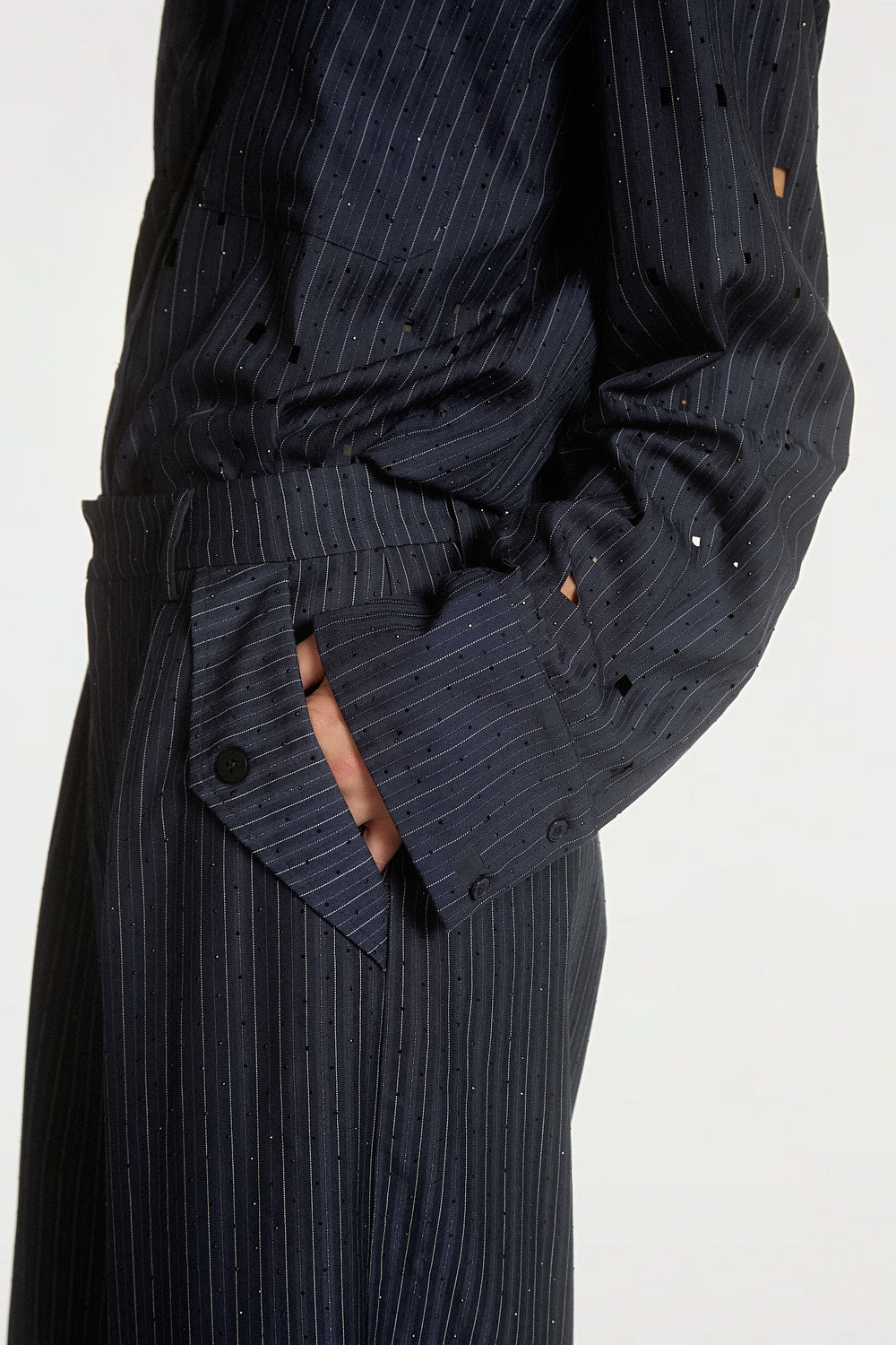 Aaiko Mirari pantaloni blu notte palazzo