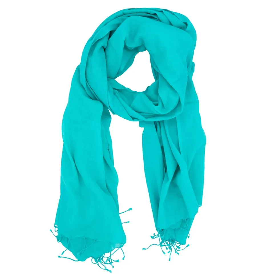 On Earth Cooperative Collection Sofia stola cotone azzurro 200 cm