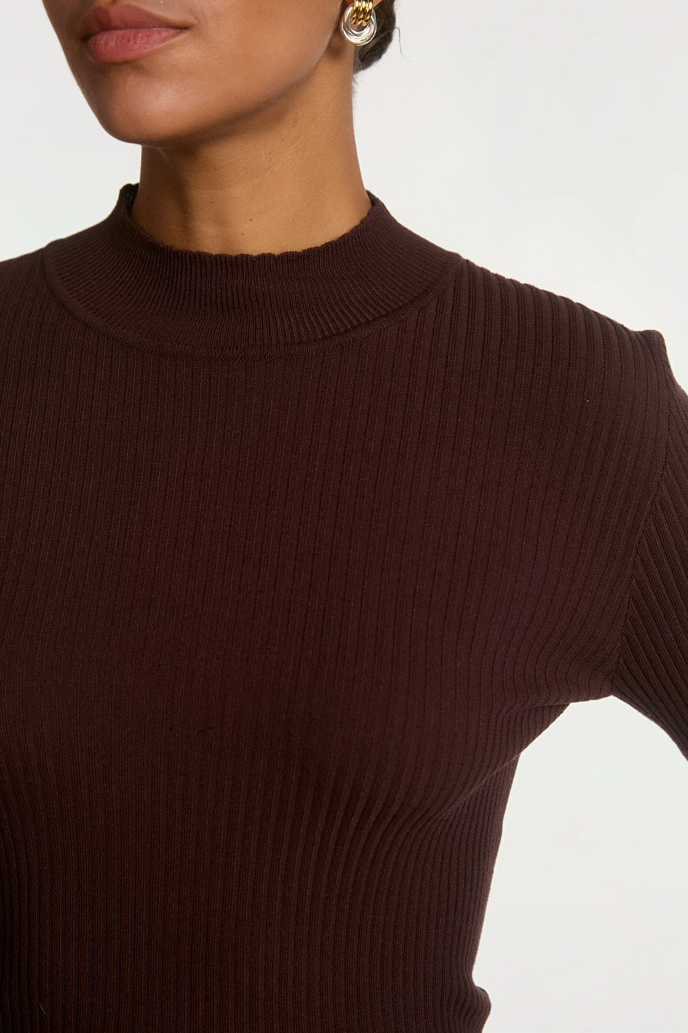 Aaiko Jaro top bordeaux collo alto