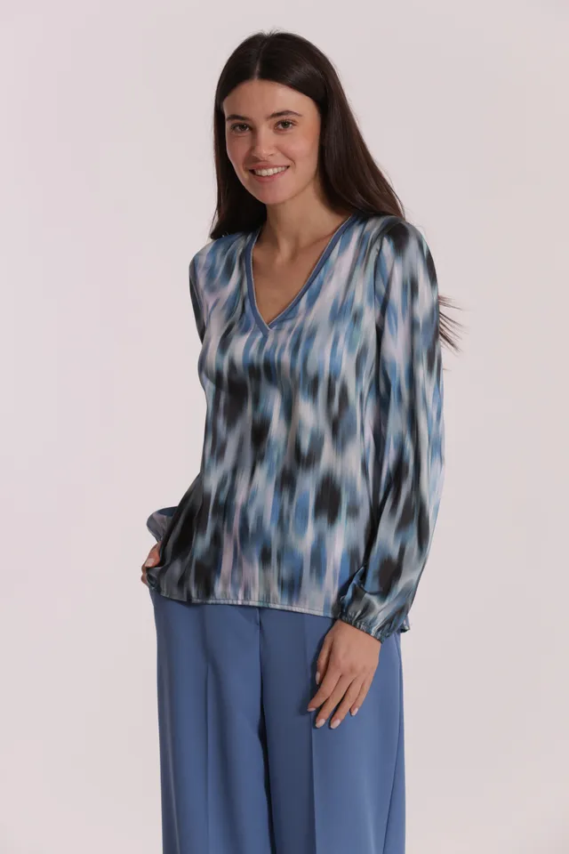Mimi Mua Blusa Scollo V Lurex Fusion Mosto