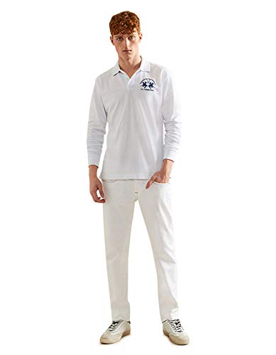 La Martina polo uomo regular fit blu navy manica lunga