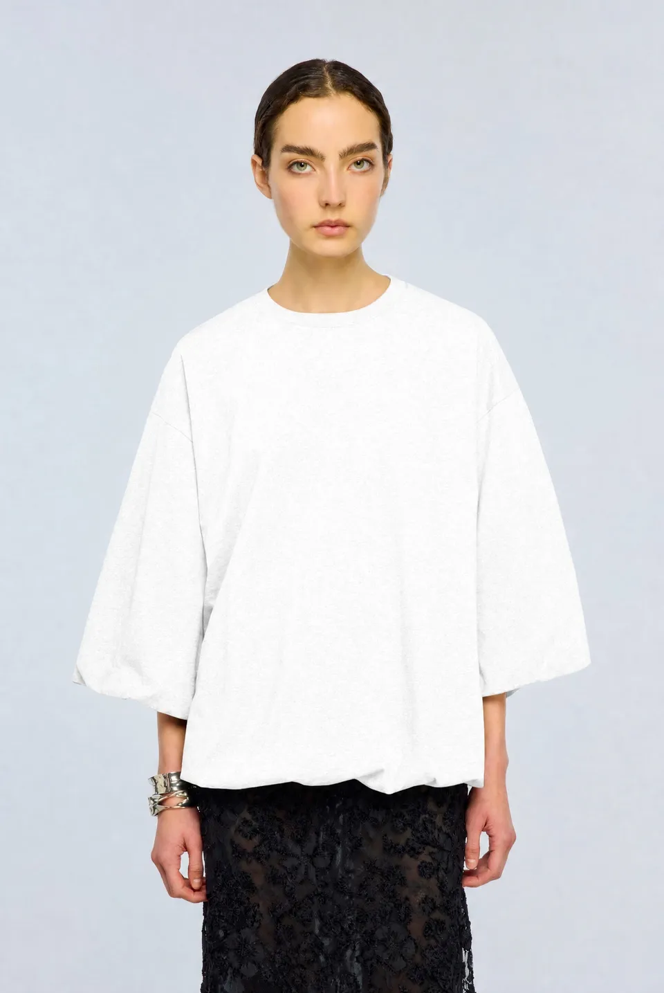 Semicouture Adria t-shirt cotone bianco scollo tondo