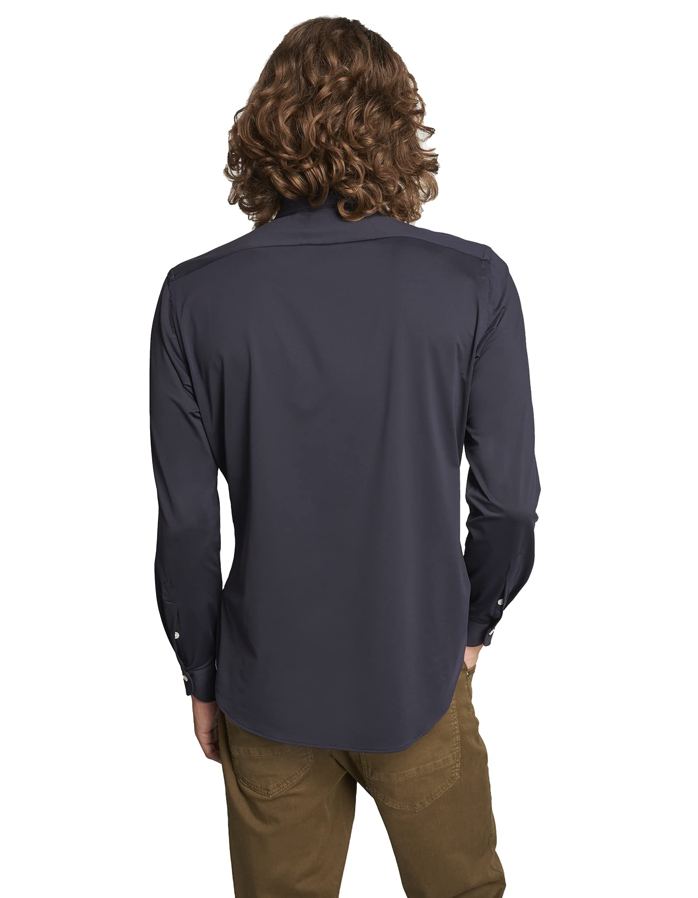 La Martina camicia uomo cotone blu taglia 43