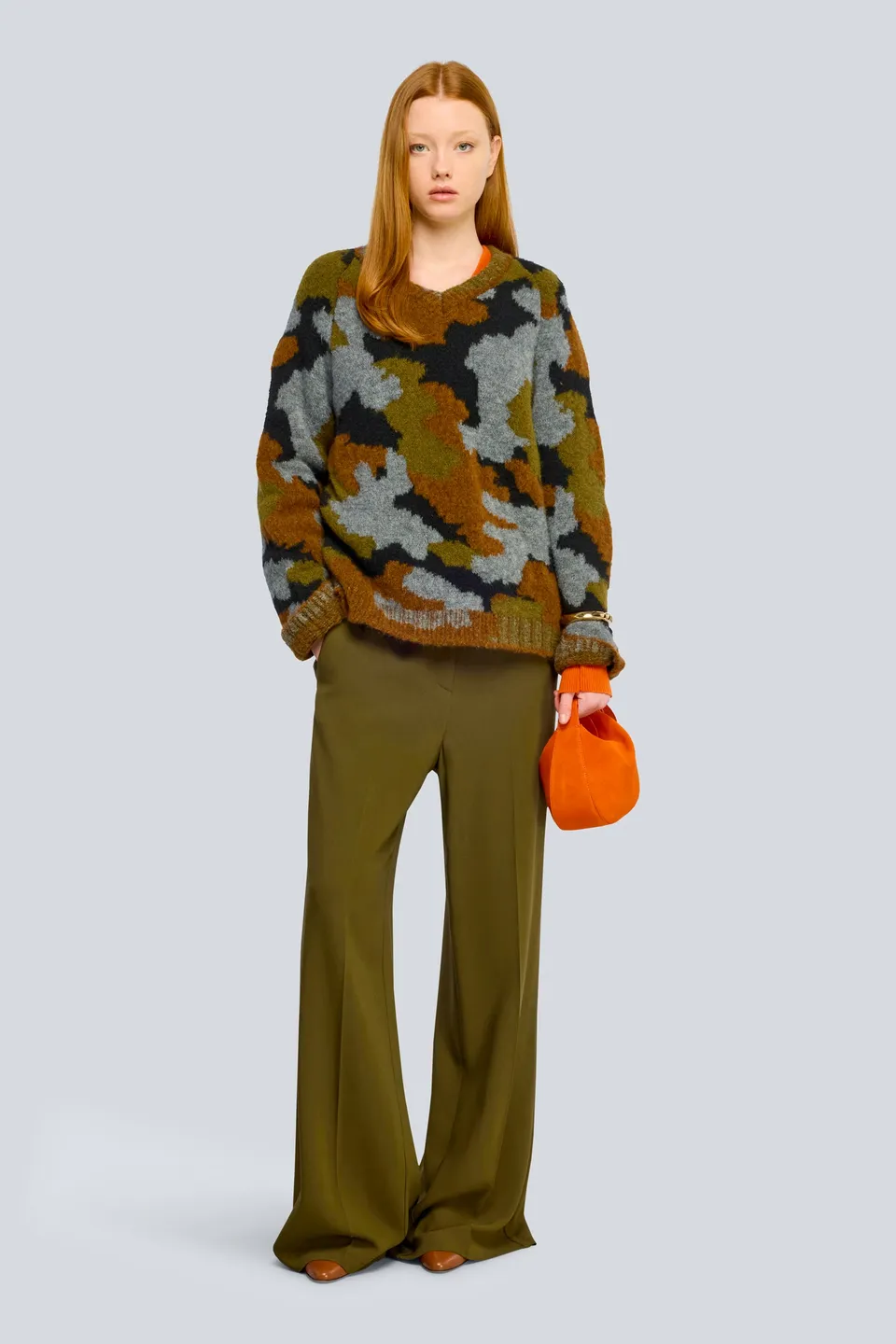 SEMICOUTURE Adrianne Y6WF25 maglia jacquard mimetico