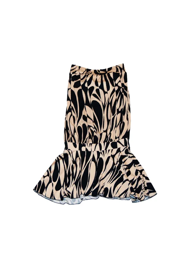 GiglioTigrato Socotra mini abito jersey stampato senza spalline