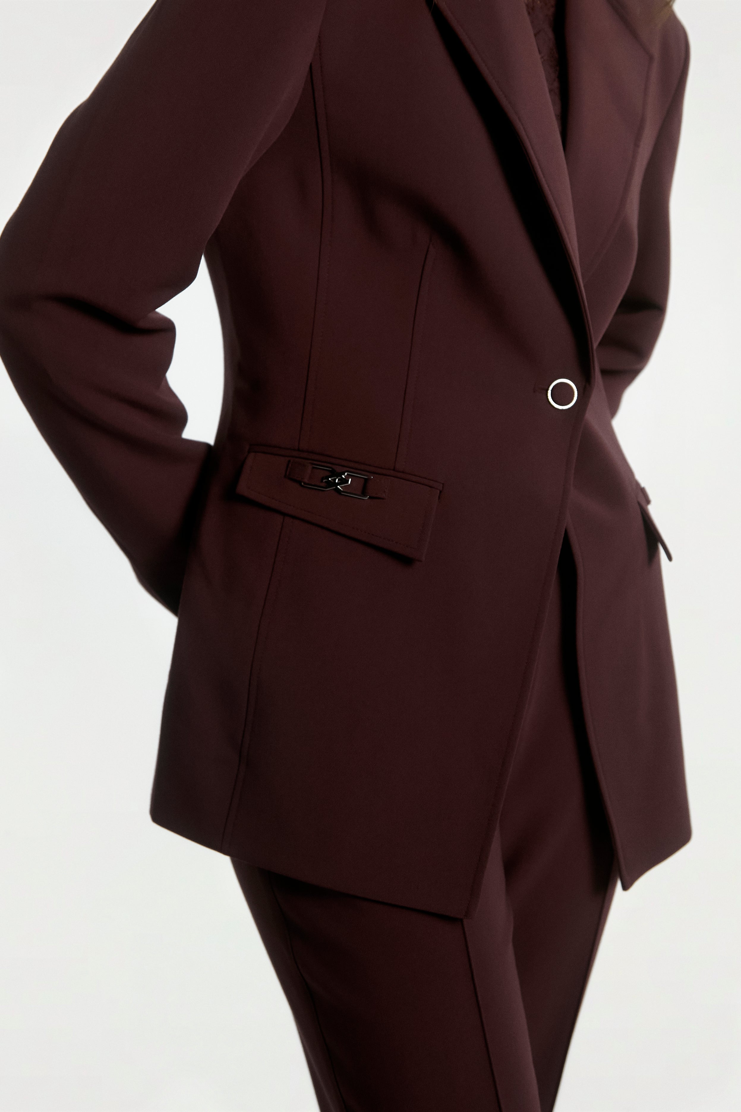 Aaiko Toulon blazer bordeaux bottoni