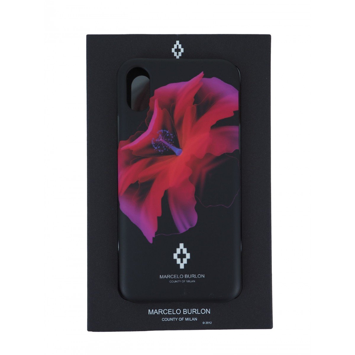 Marcelo Burlon County of Milan Red Flowers cover iPhone X/XS rigida