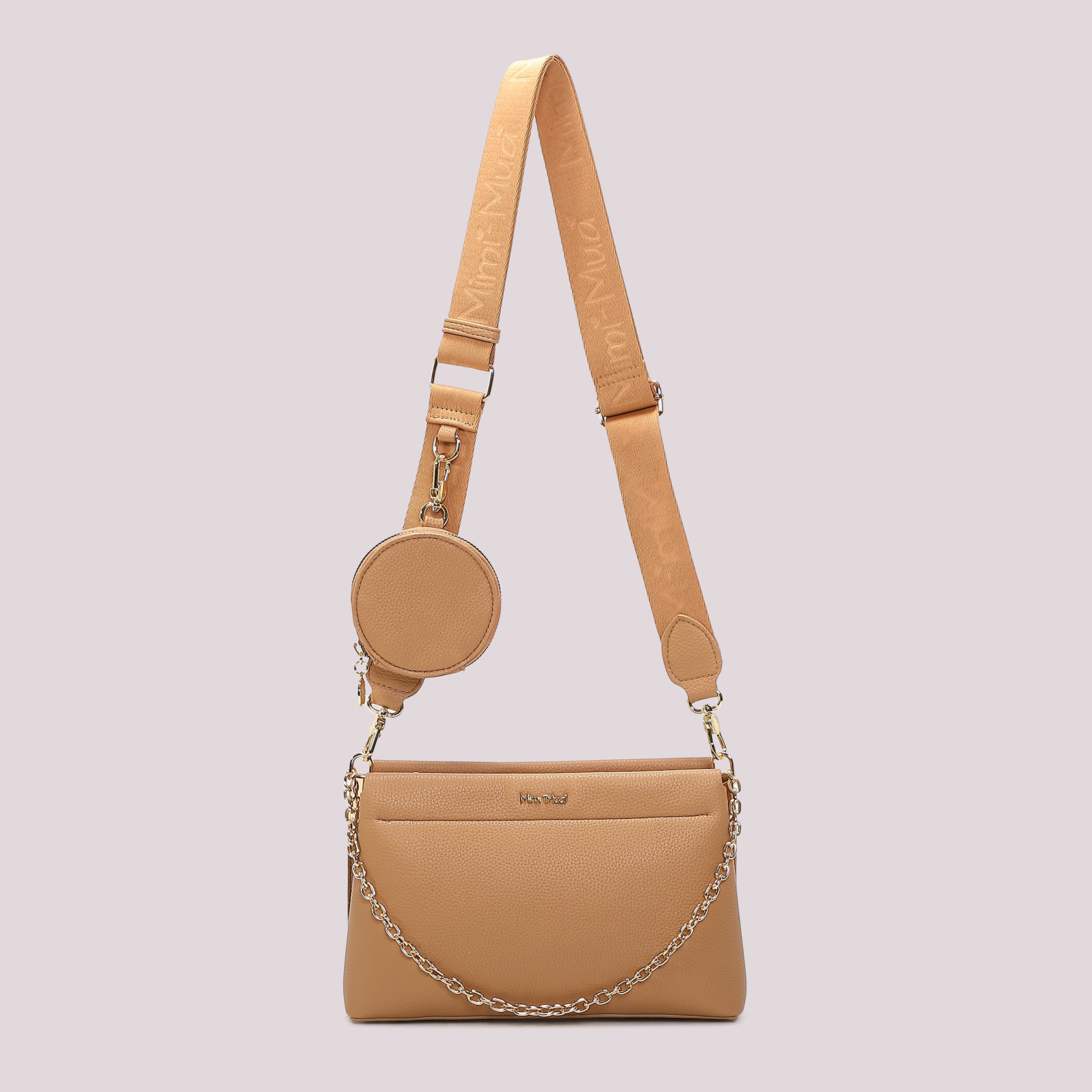 Mimi Mua Borsa Tracolla Dettaglio Appeso Panna