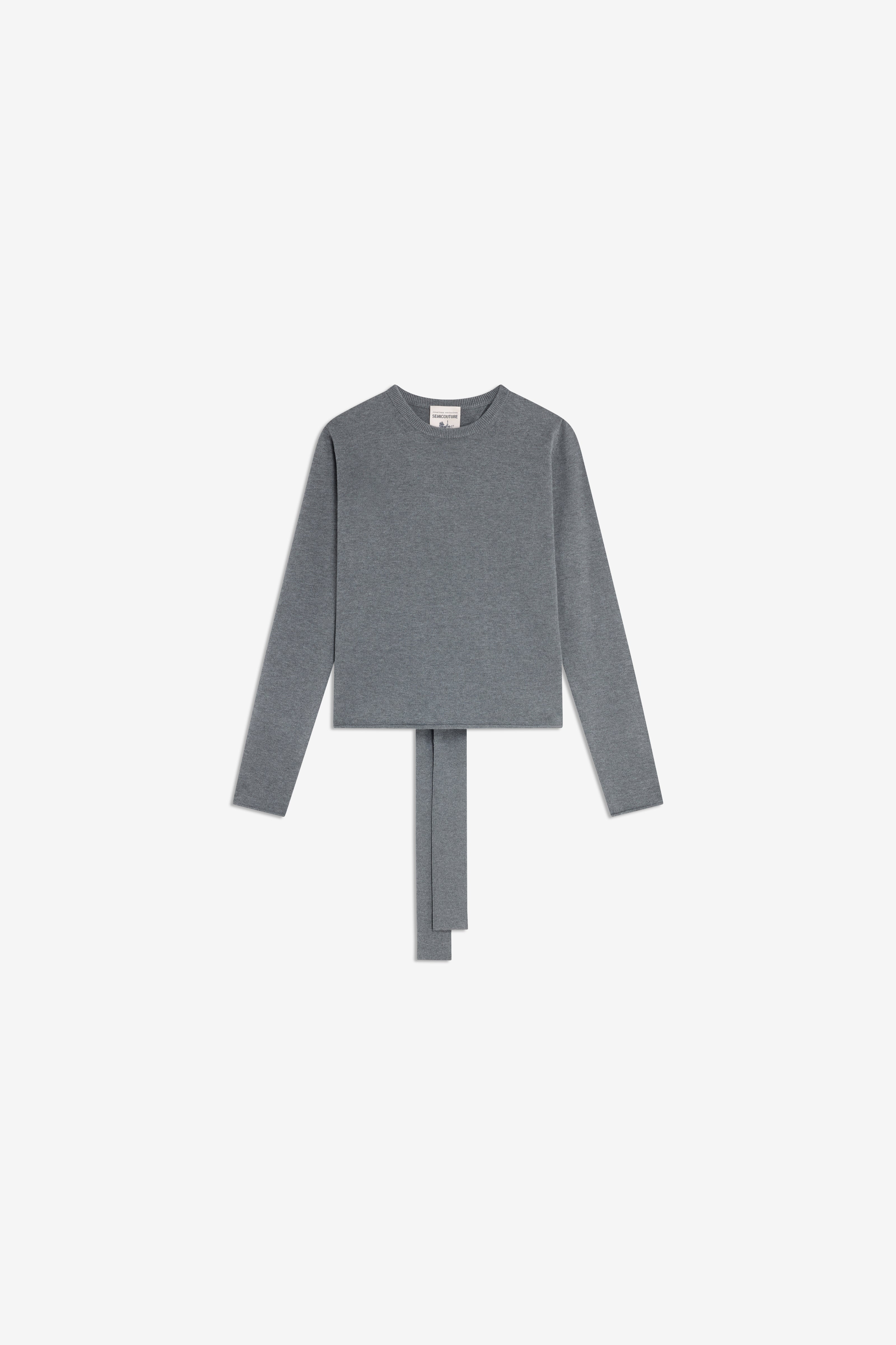Semicouture Kristy maglia viscosa fiocco antracite regular
