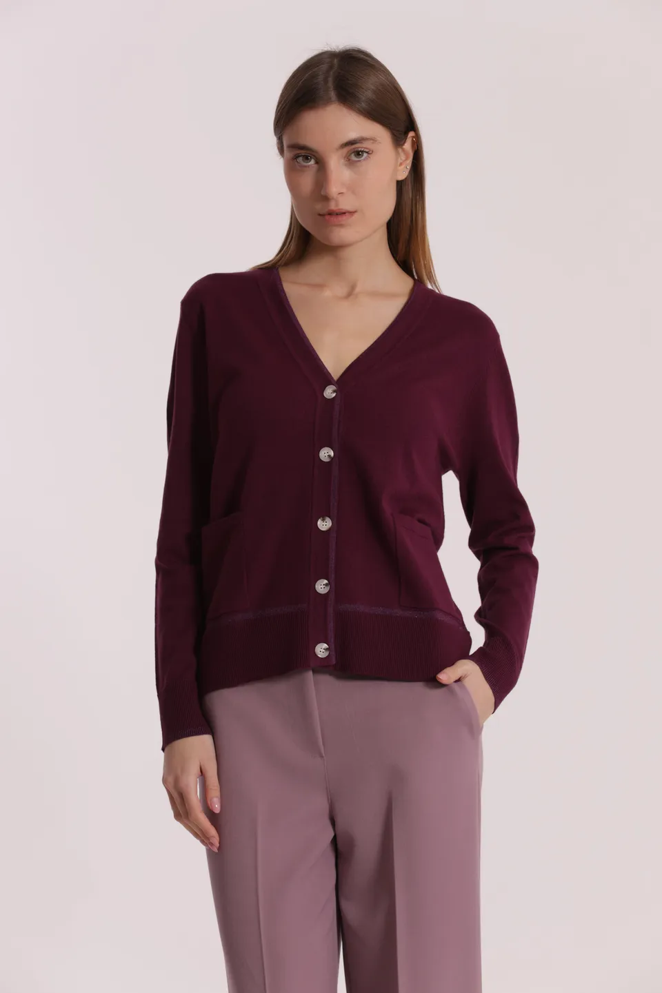 Mimi Mua Maglia Cardigan Bordi Lurex cardigan lurex