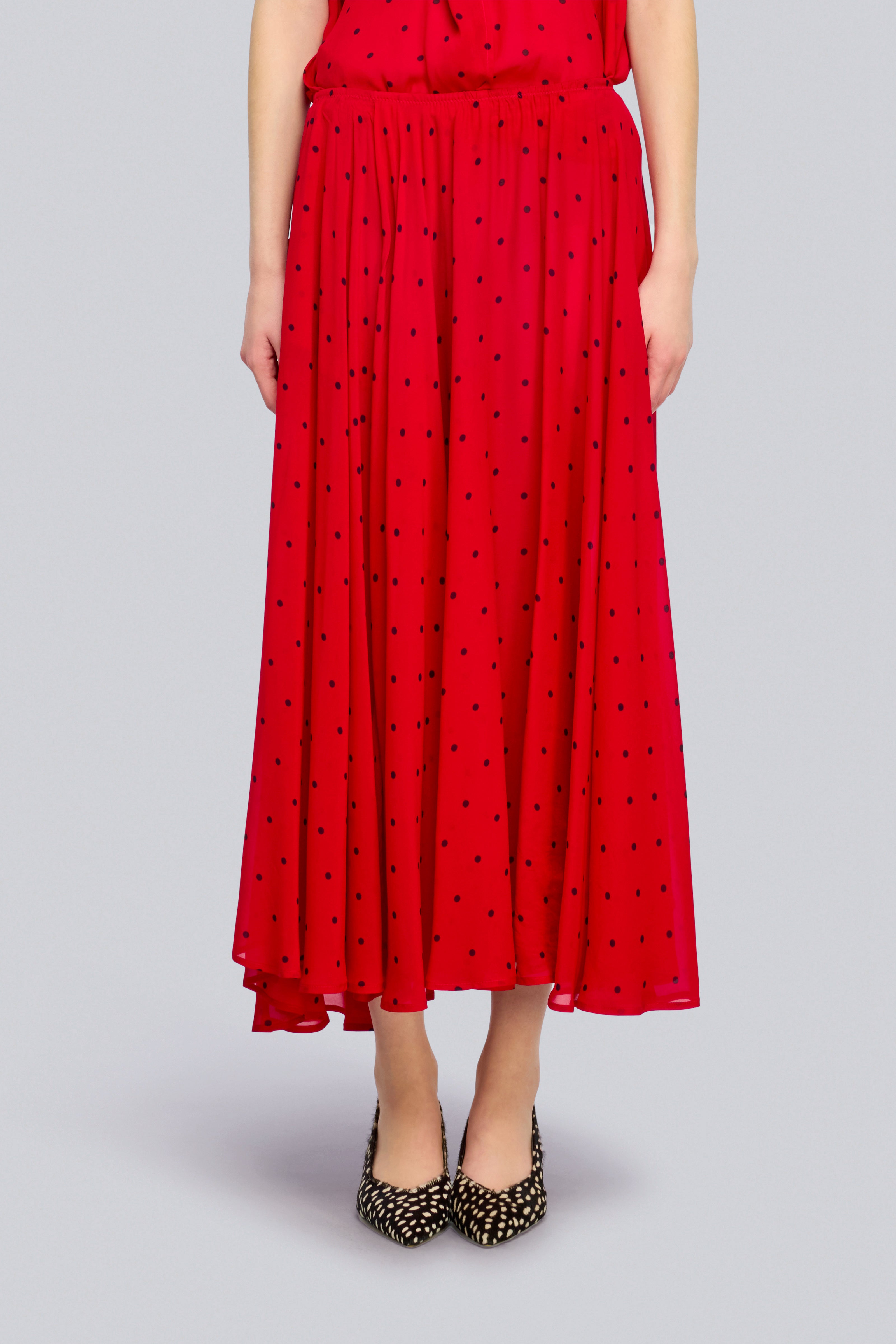Semicouture Connie gonna georgette pois