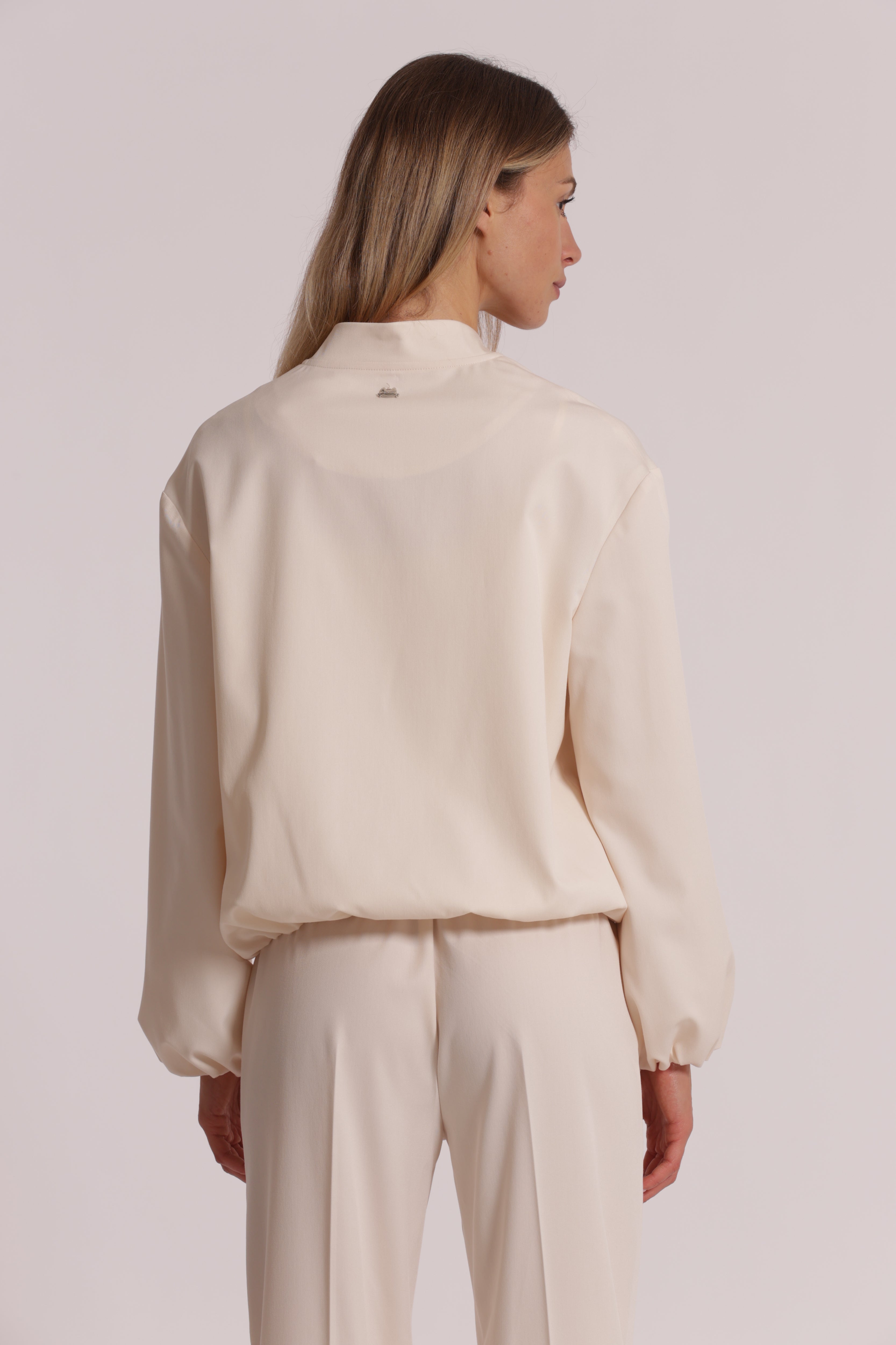 Mimi Mua Manofredda giacca con zip latte