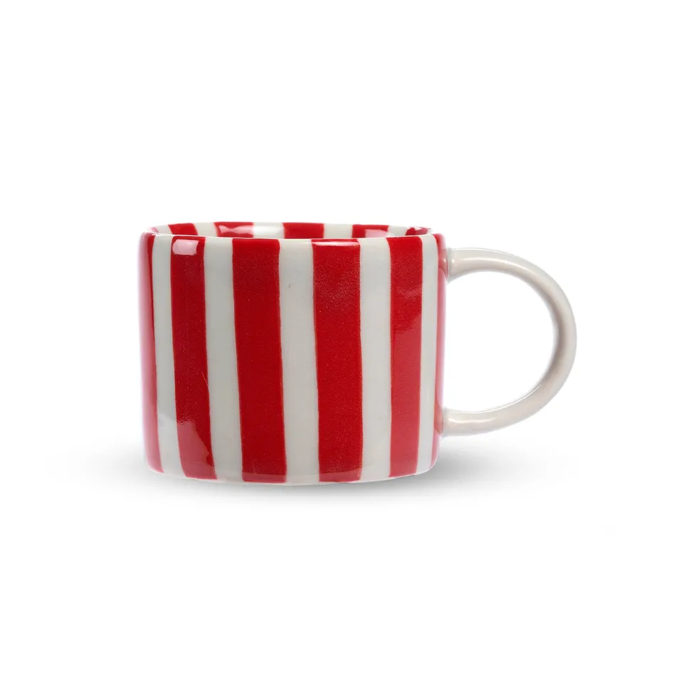 On Earth Cooperative Collection Righe tazza ceramica blu 8 cm