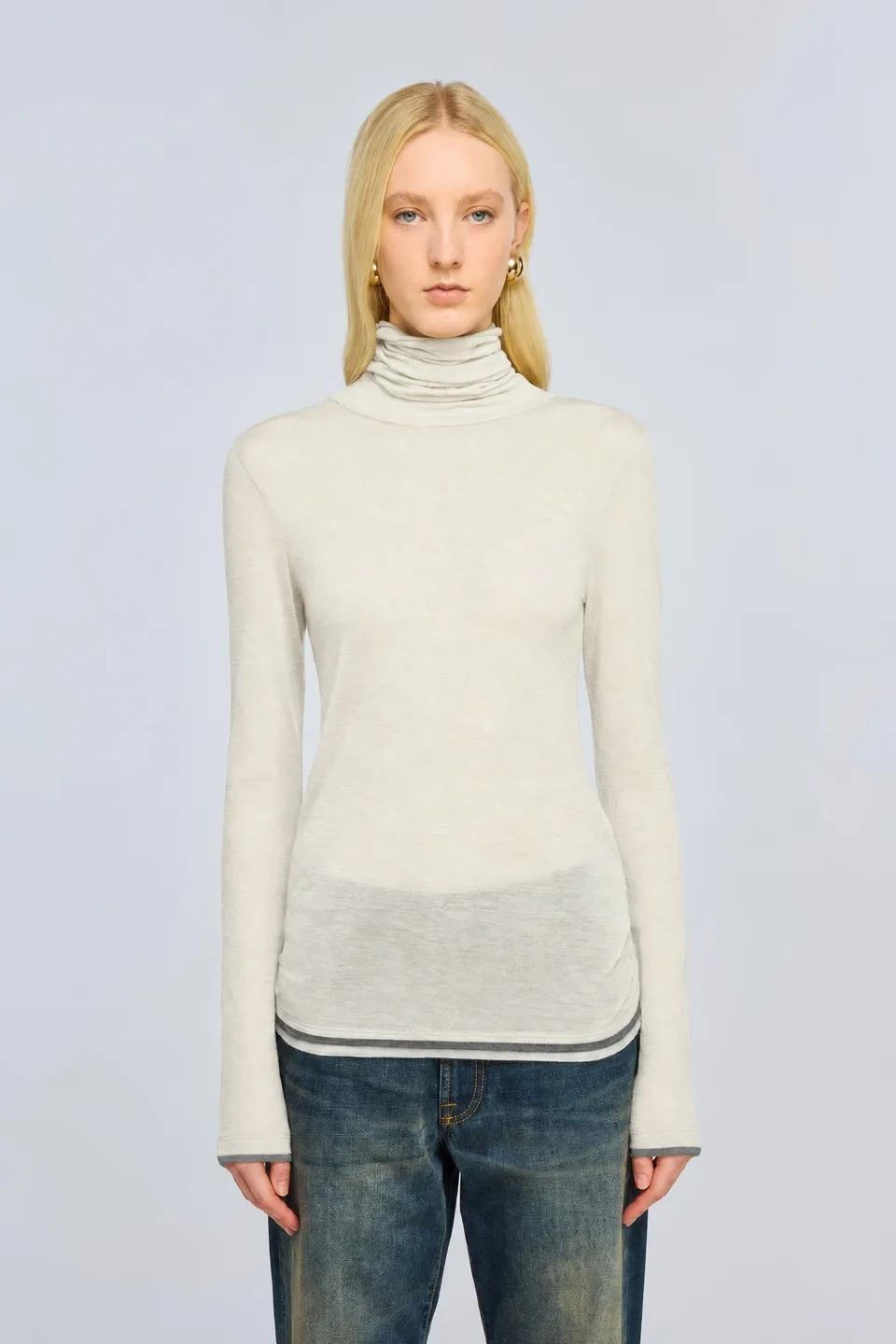 Semicouture Roxane dolcevita jersey lana cammello